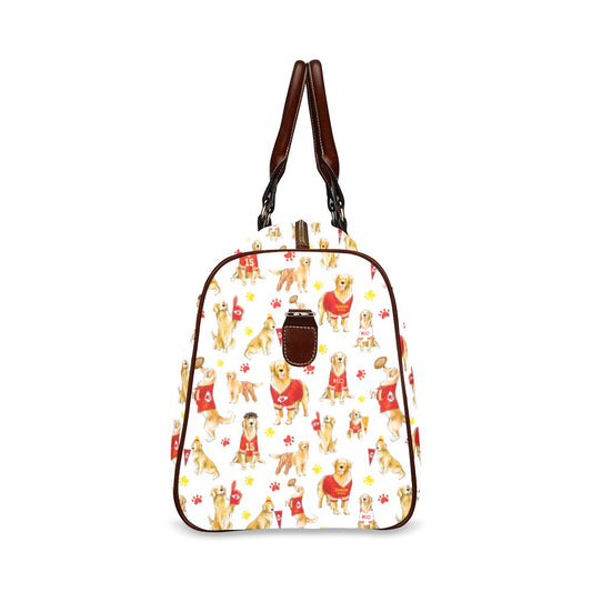 Kansas City Golden Retriever Waterproof Travel Bag