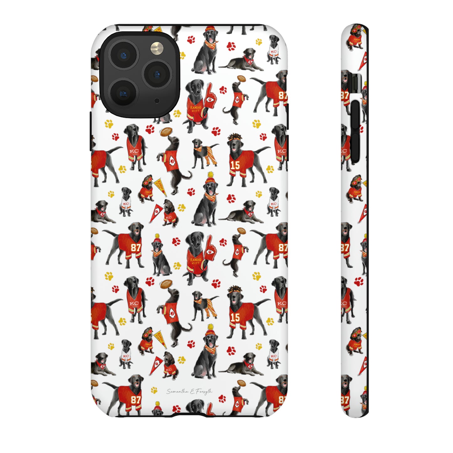 Kansas City Black Lab Pretty Tough Phone Case