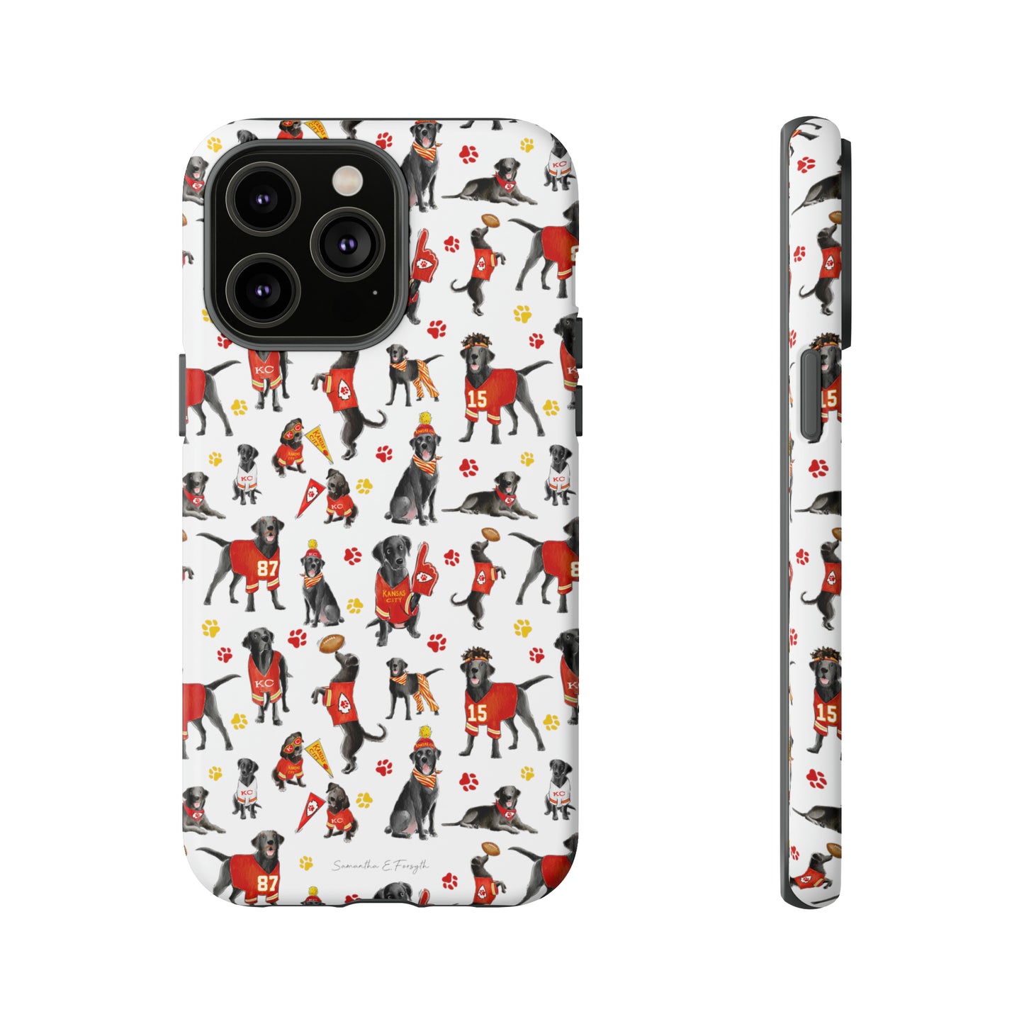 Kansas City Black Lab Pretty Tough Phone Case