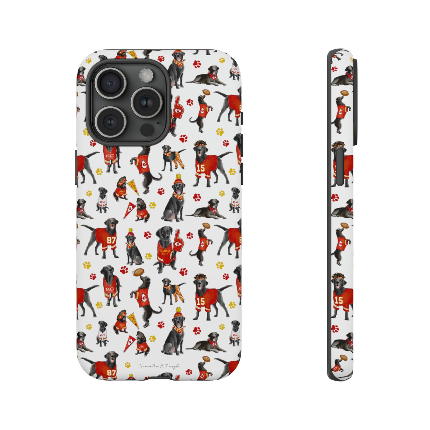 Kansas City Black Lab Pretty Tough Phone Case