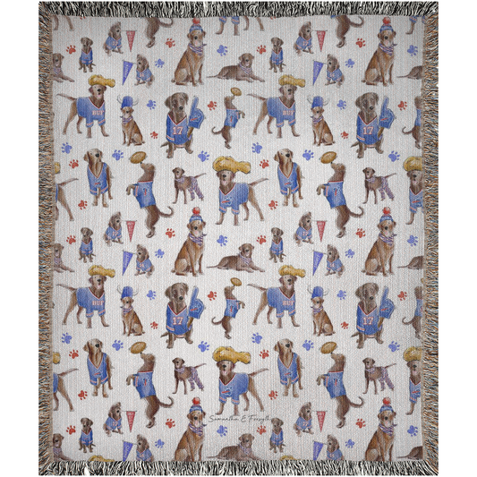 Buffalo Chocolate Lab Woven Blanket
