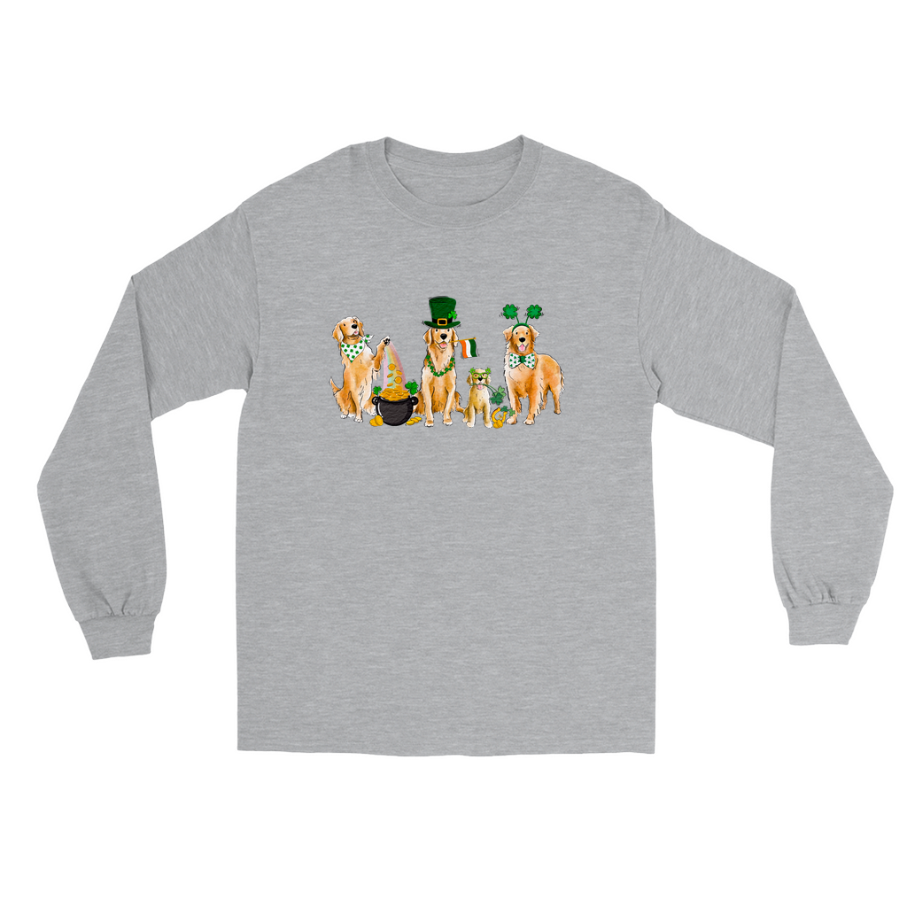 Golden Retriever St. Patrick's Long Sleeve T-Shirts