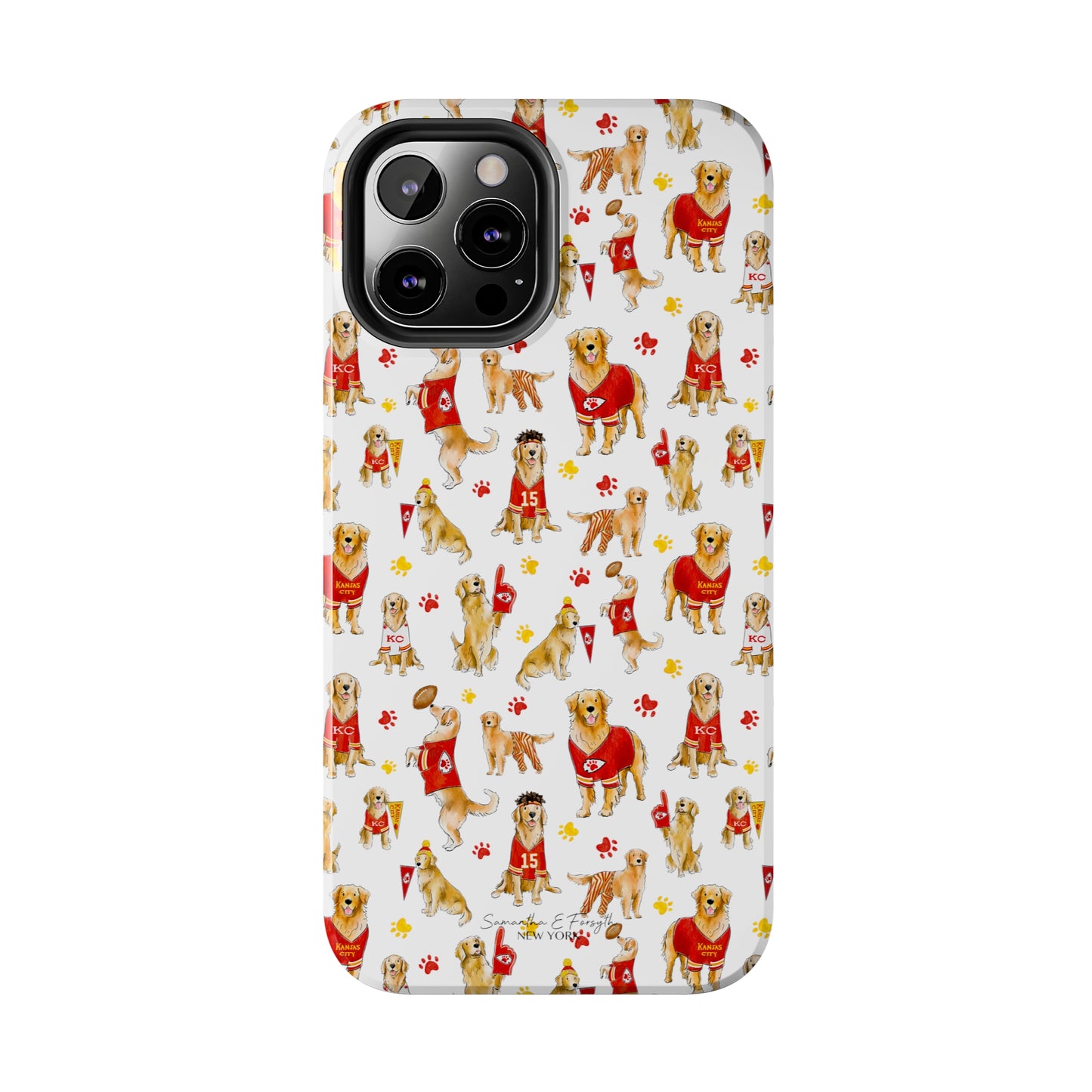 Kansas City Golden Retriever Pretty Tough Phone Case