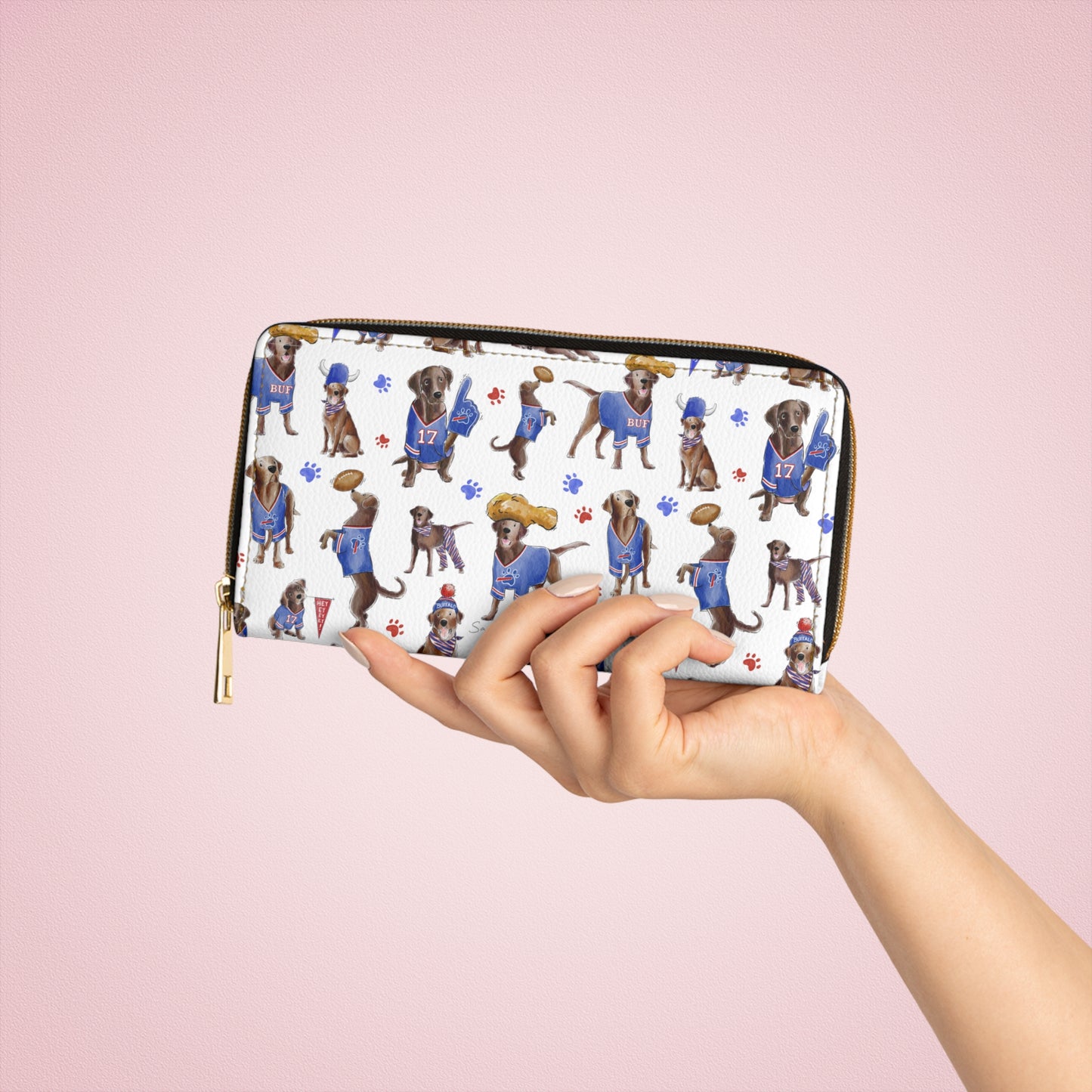 Buffalo Chocolate Lab Wallet - White