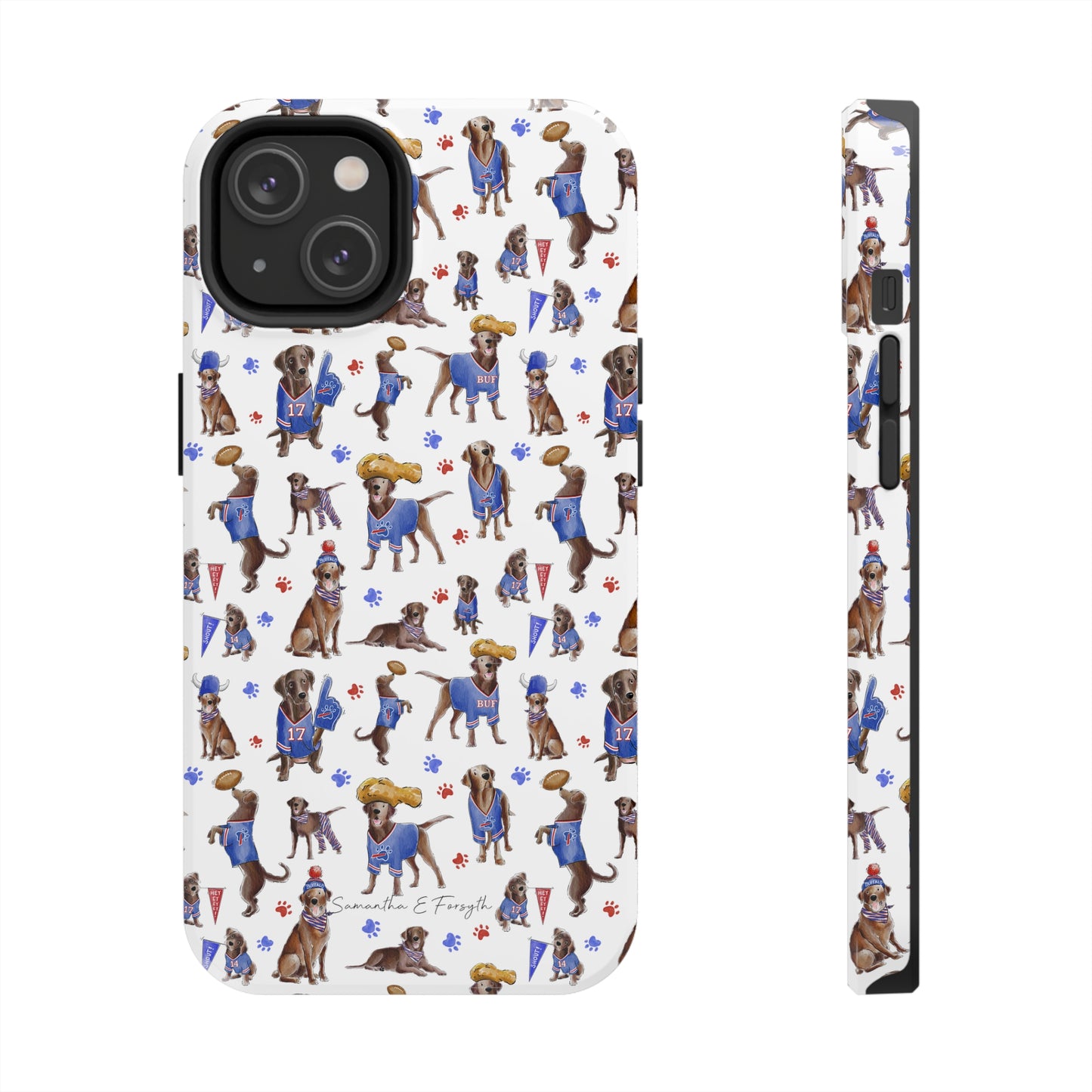Buffalo Chocolate Lab Pretty Tough Phone Case