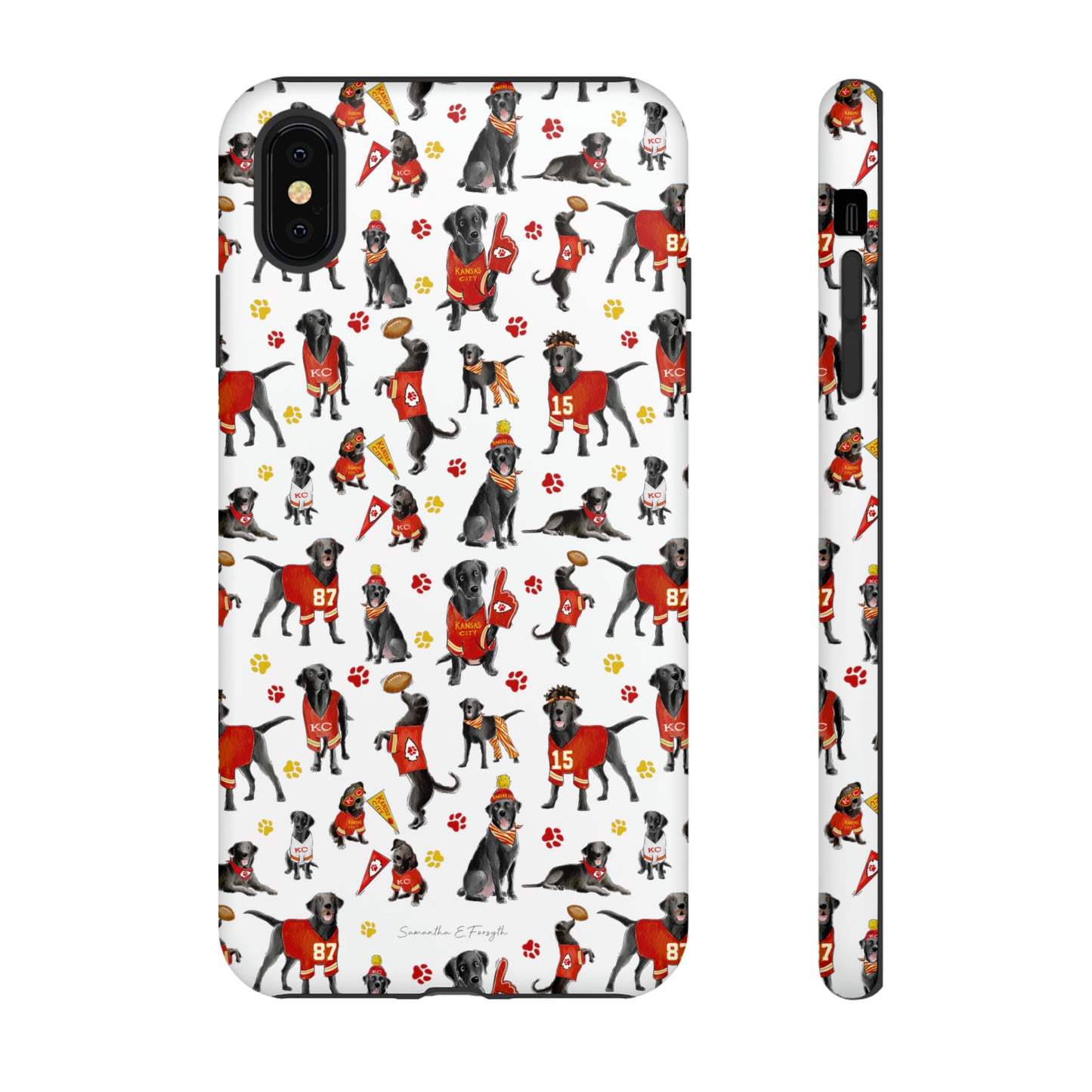 Kansas City Black Lab Pretty Tough Phone Case