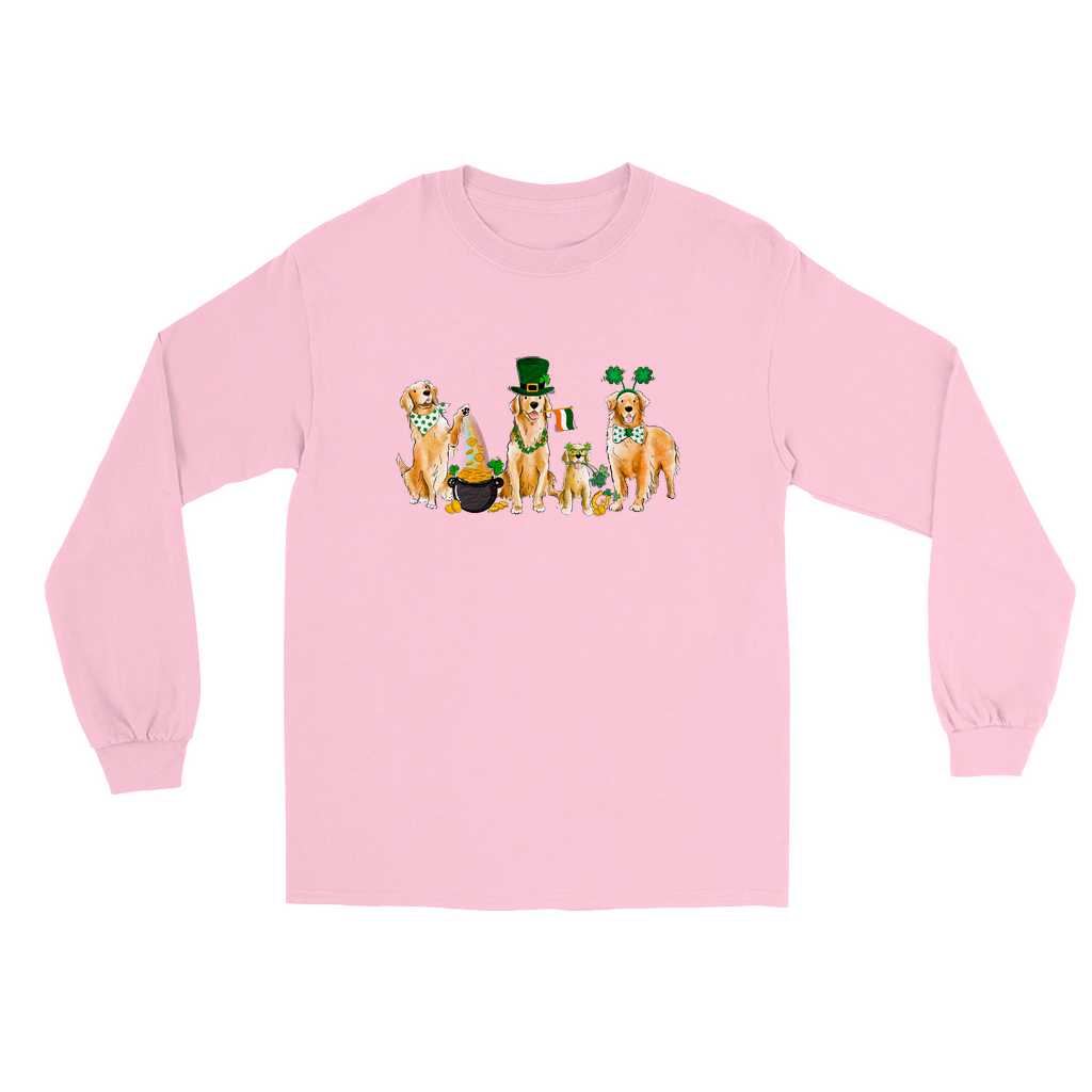 Golden Retriever St. Patrick's Long Sleeve T-Shirts