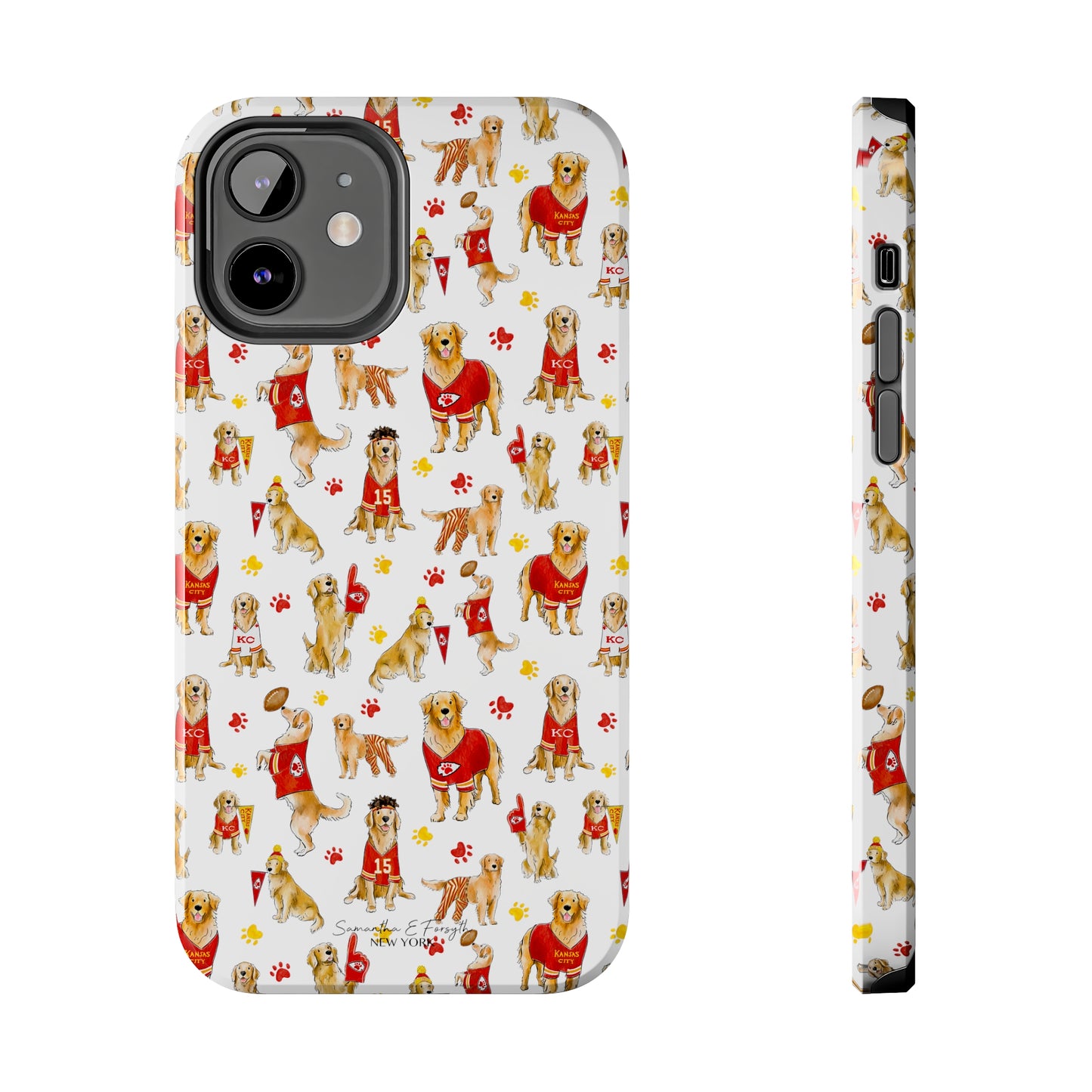 Kansas City Golden Retriever Pretty Tough Phone Case