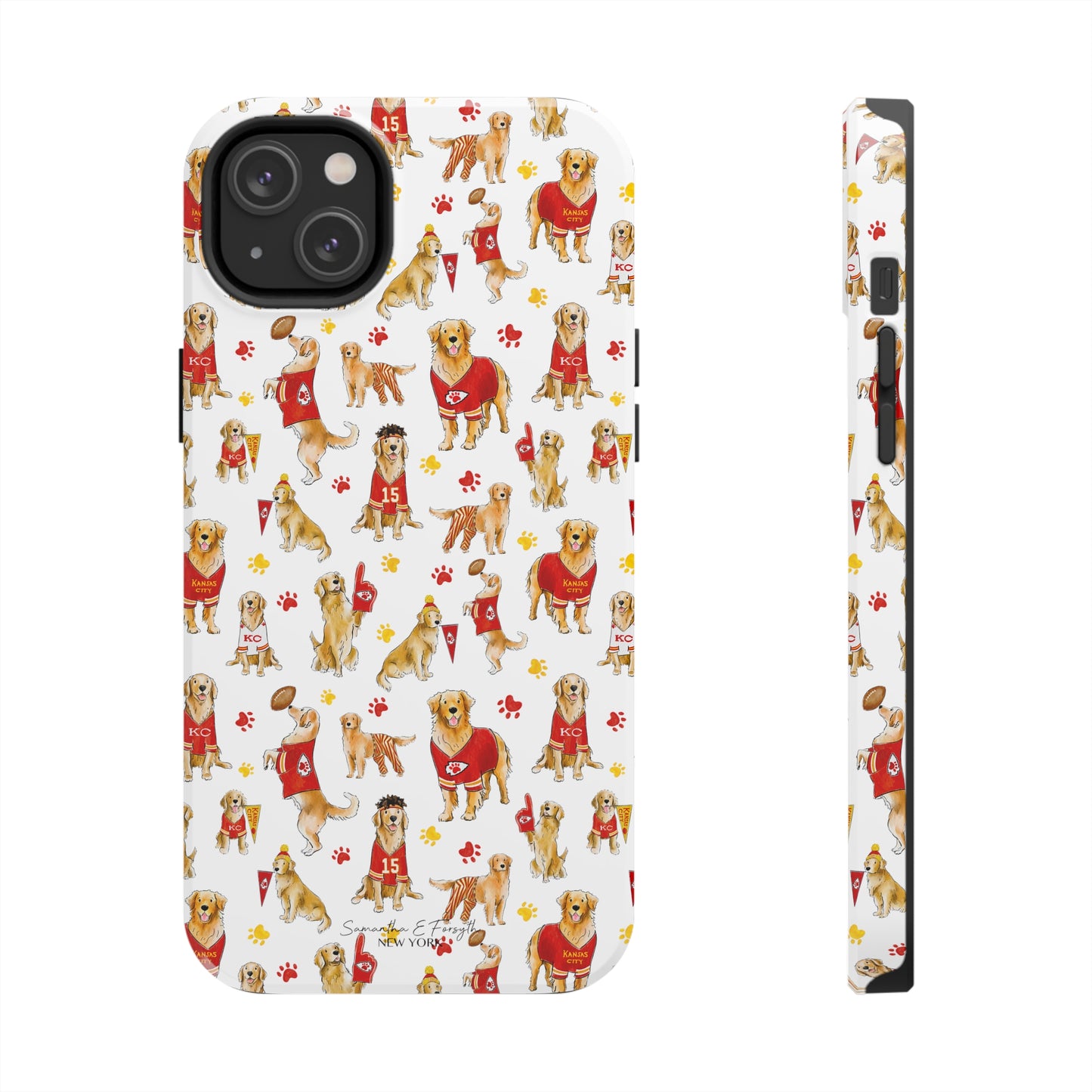 Kansas City Golden Retriever Pretty Tough Phone Case