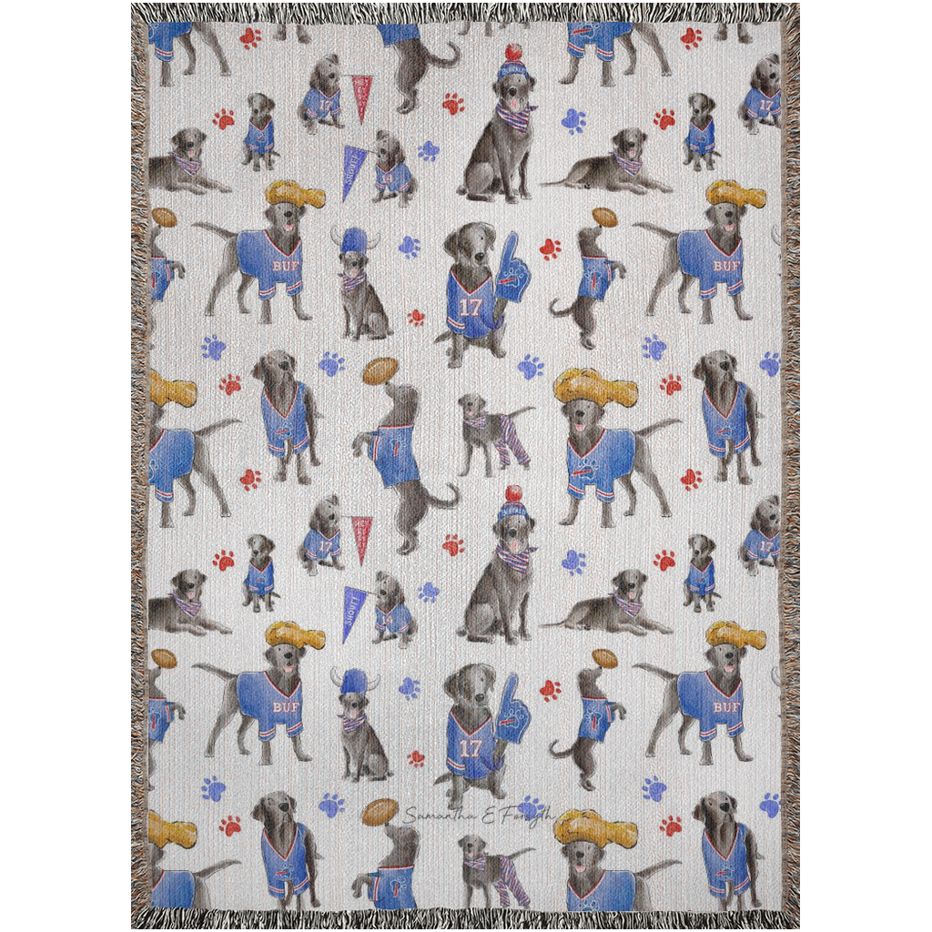 Buffalo Black Lab Woven Blanket