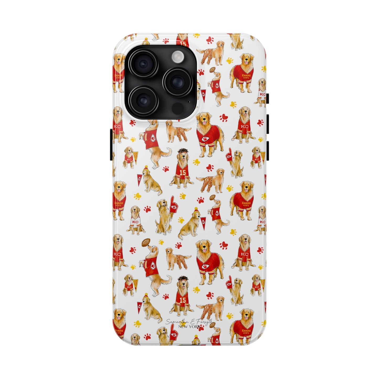 Kansas City Golden Retriever Pretty Tough Phone Case