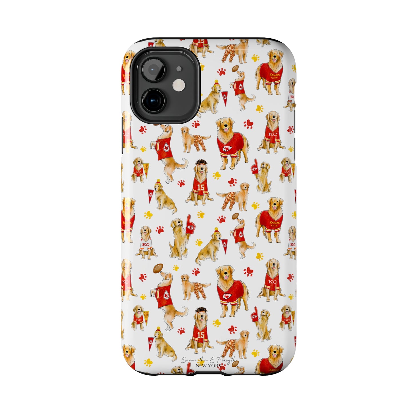 Kansas City Golden Retriever Pretty Tough Phone Case