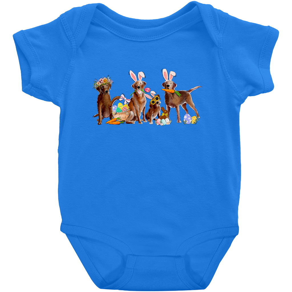 Chocolate Labradors Easter Onesie