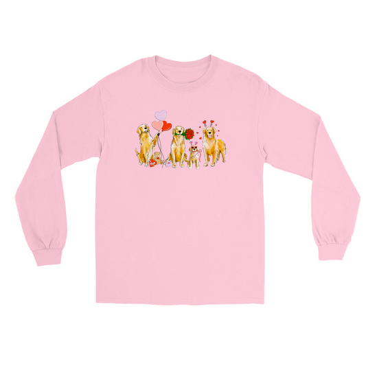 Golden Retriever Valentine Long Sleeve T-Shirts