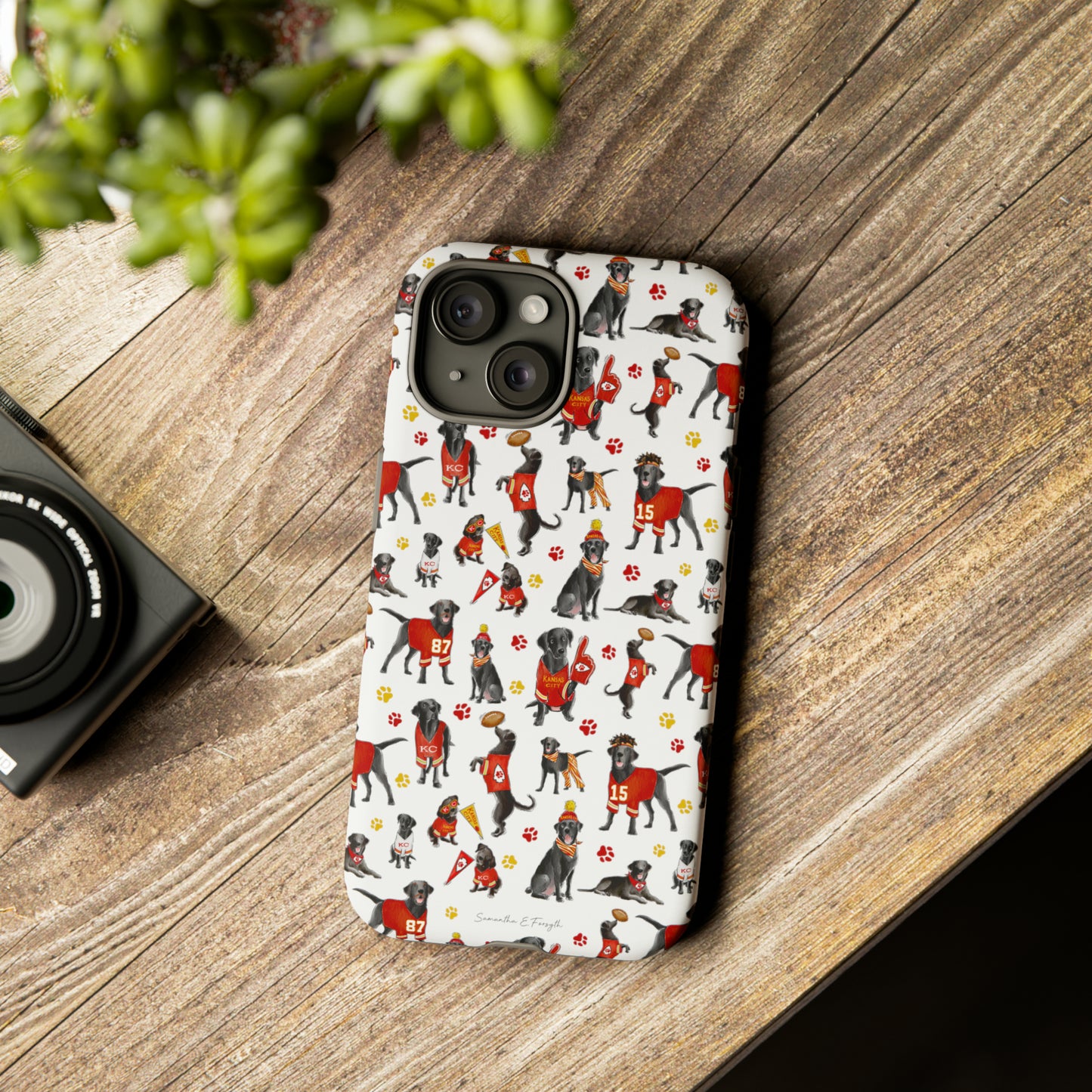 Kansas City Black Lab Pretty Tough Phone Case