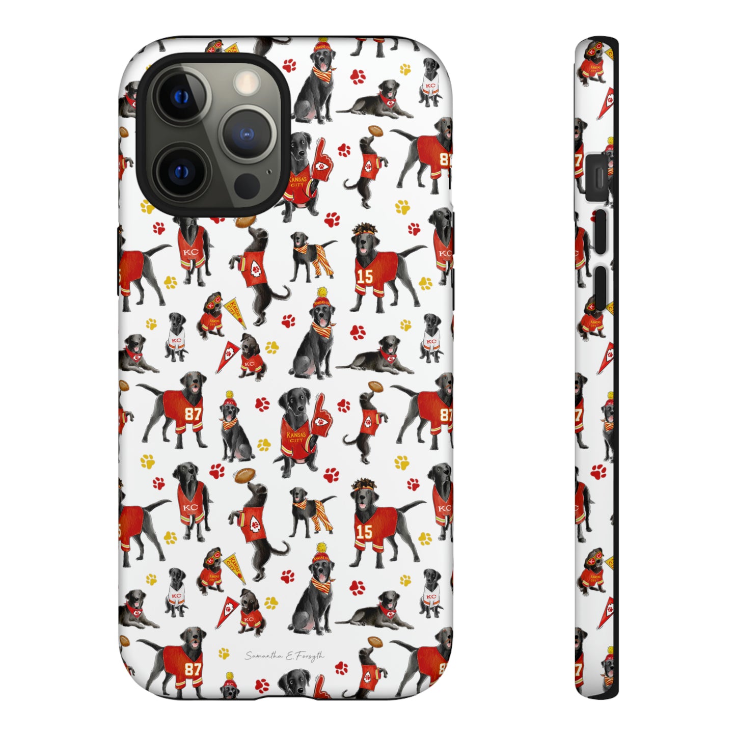 Kansas City Black Lab Pretty Tough Phone Case