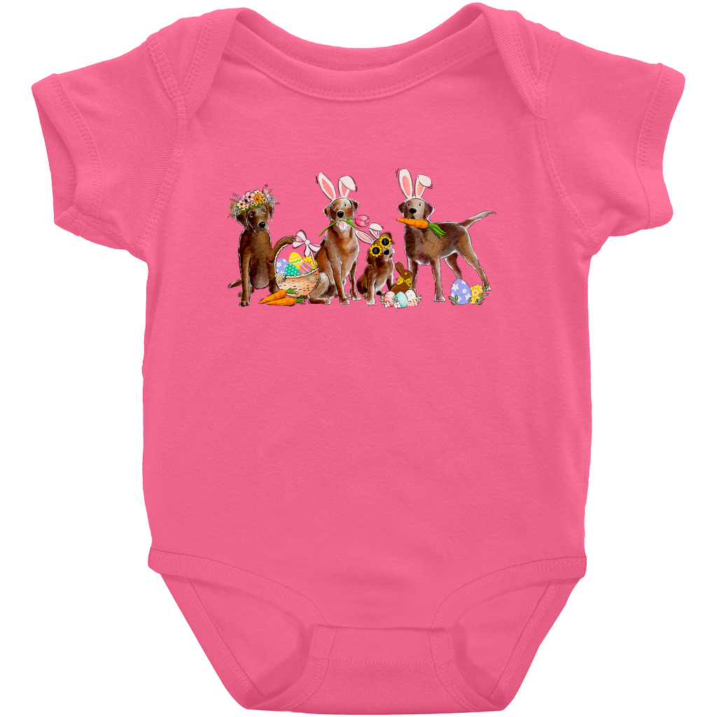 Chocolate Labradors Easter Onesie