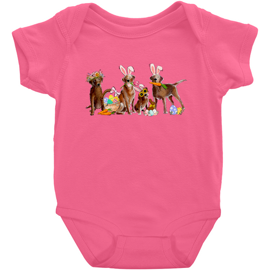 Chocolate Labradors Easter Onesie