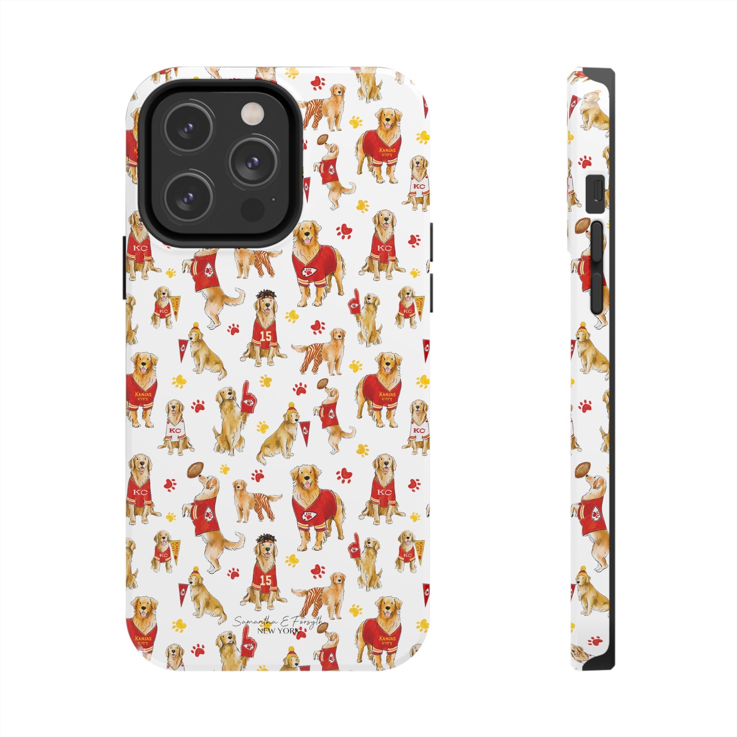 Kansas City Golden Retriever Pretty Tough Phone Case