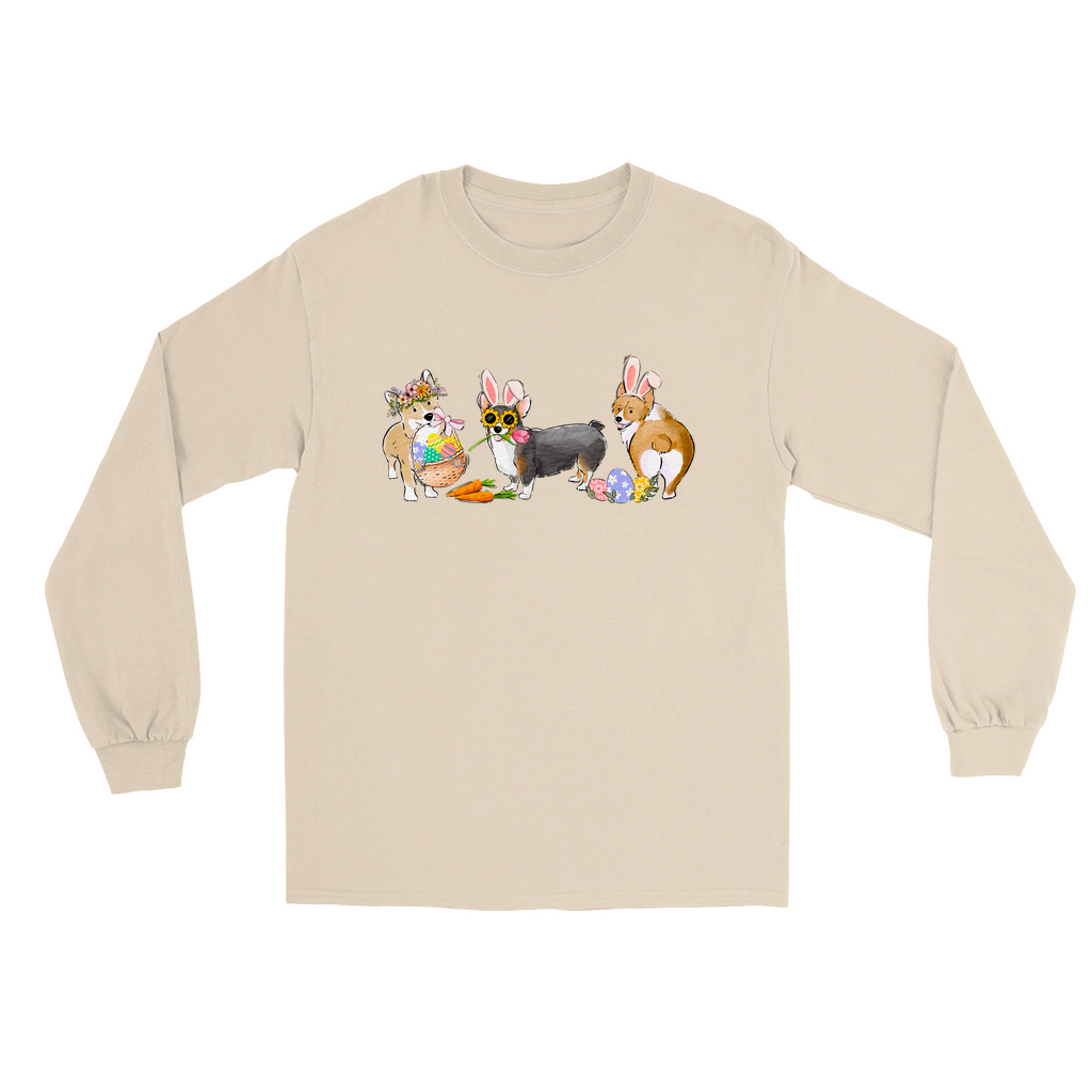 Corgi Easter Long Sleeve T-Shirts