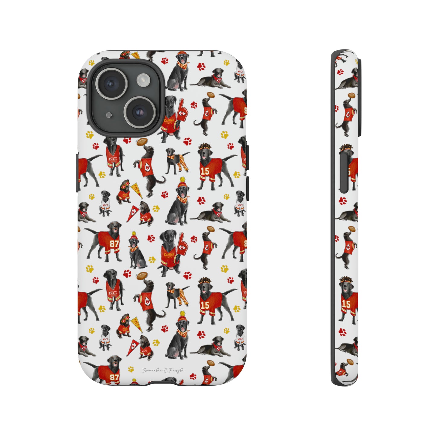 Kansas City Black Lab Pretty Tough Phone Case