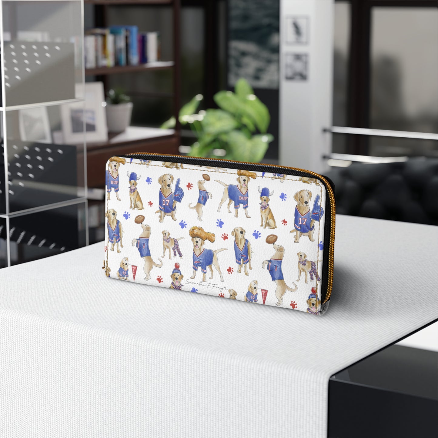 Buffalo Yellow Lab Wallet - White