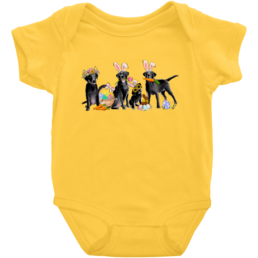 Black Labradors Easter Onesie
