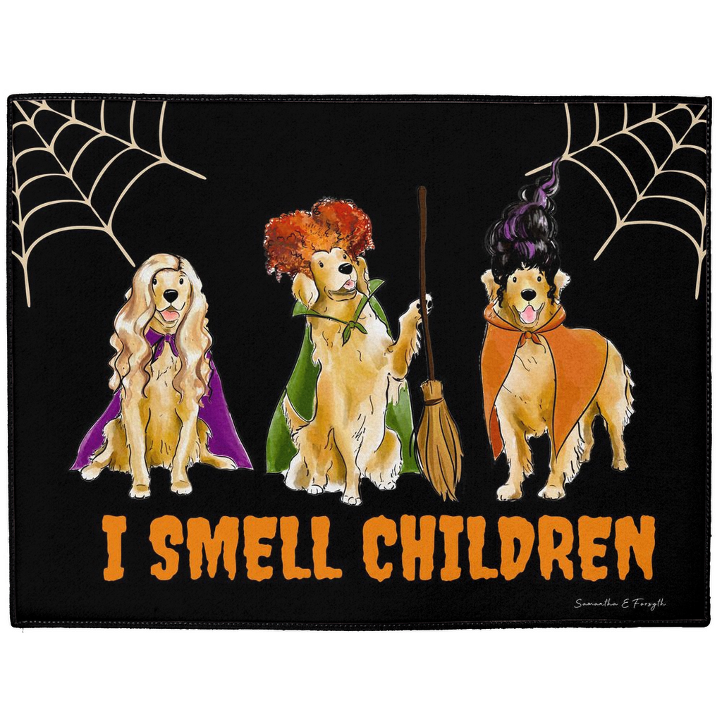 Golden Retriever Hocus Paw-cus Doormat