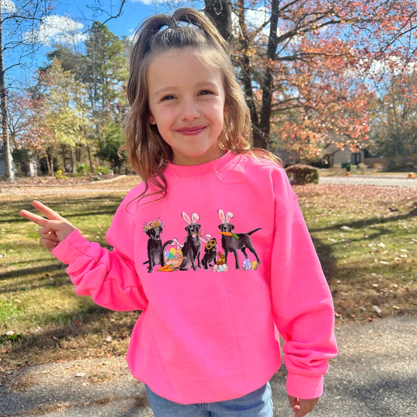 Black Labs Easter YOUTH Sweatshirt