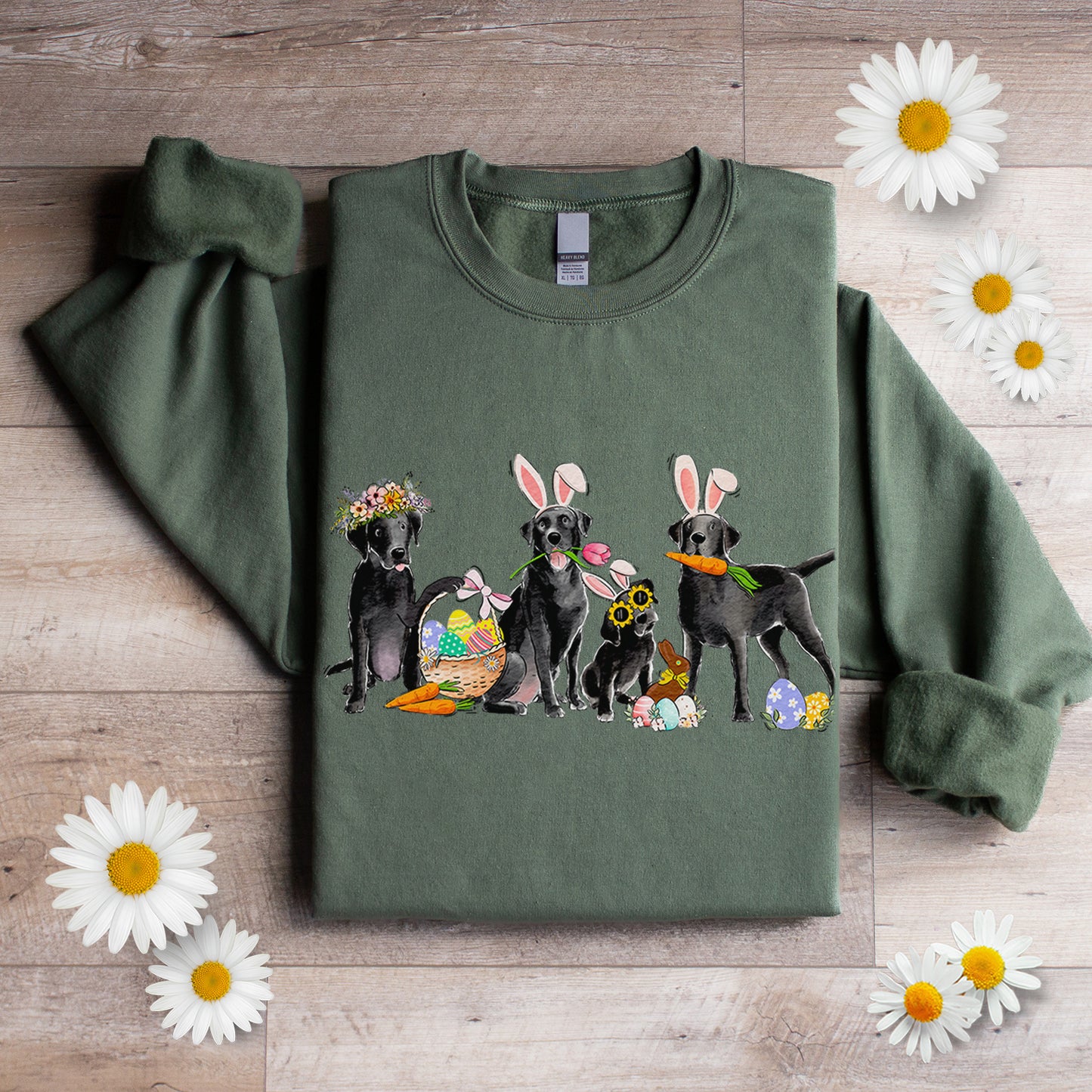 Black Labs Easter Crewneck Sweatshirt