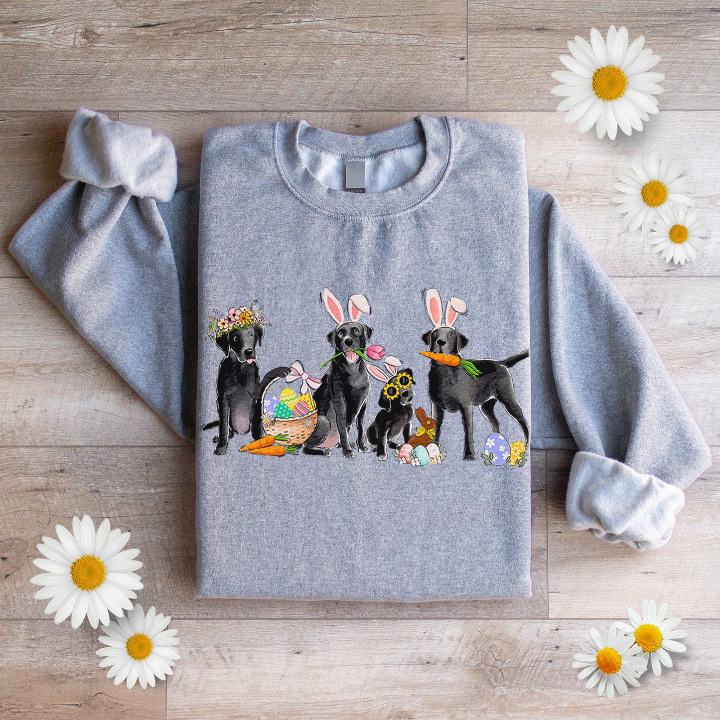 Black Labs Easter Crewneck Sweatshirt