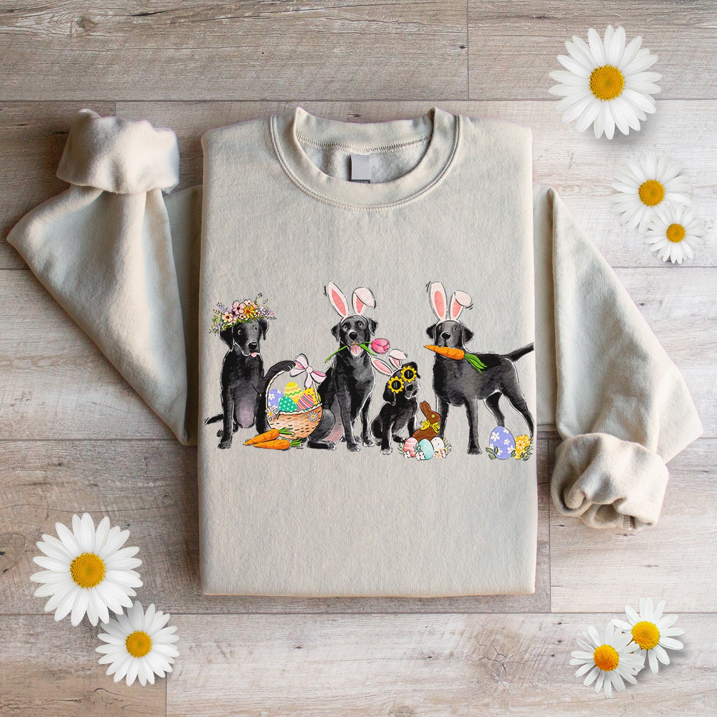 Black Labs Easter Crewneck Sweatshirt