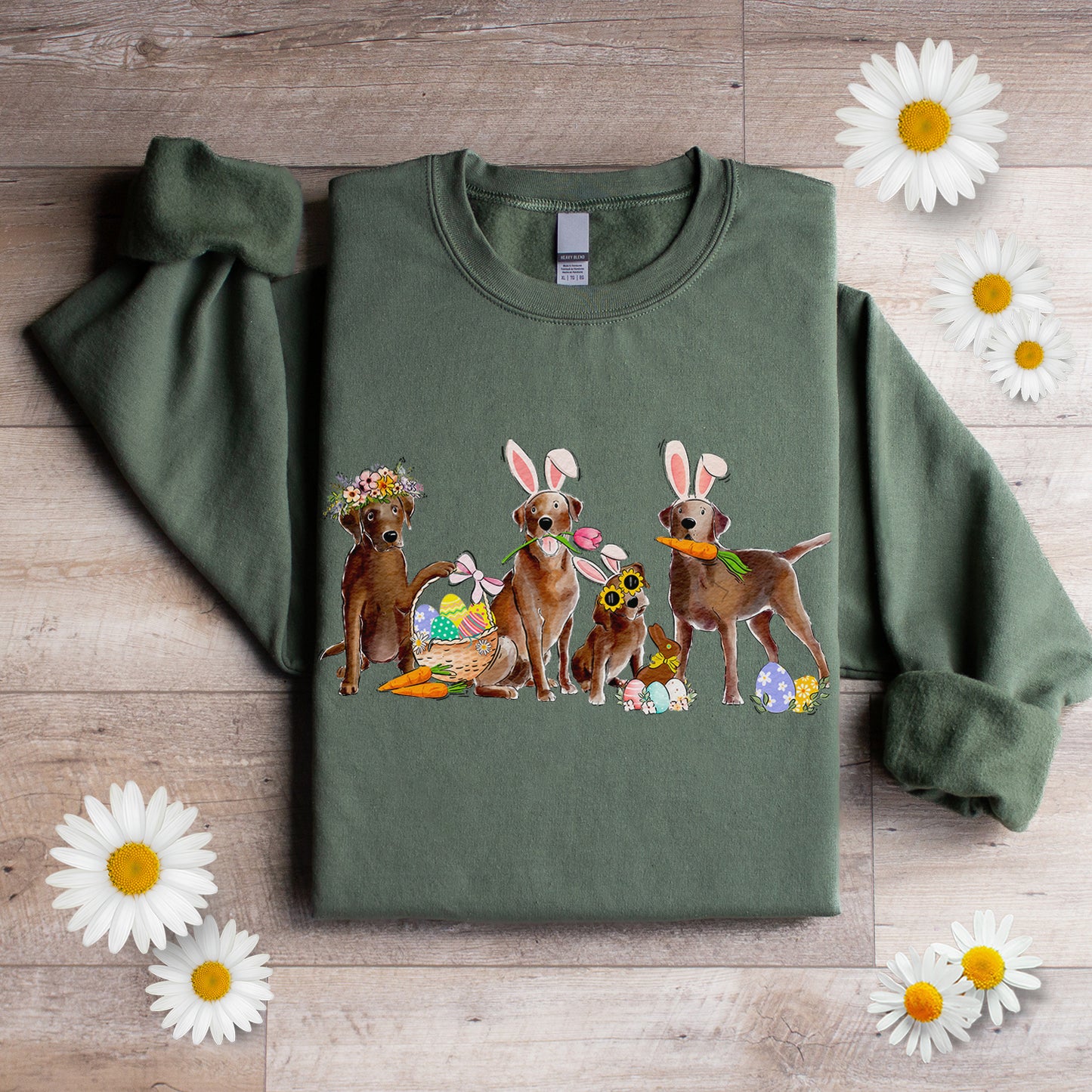 Chocolate Labs Easter Crewneck Sweatshirt