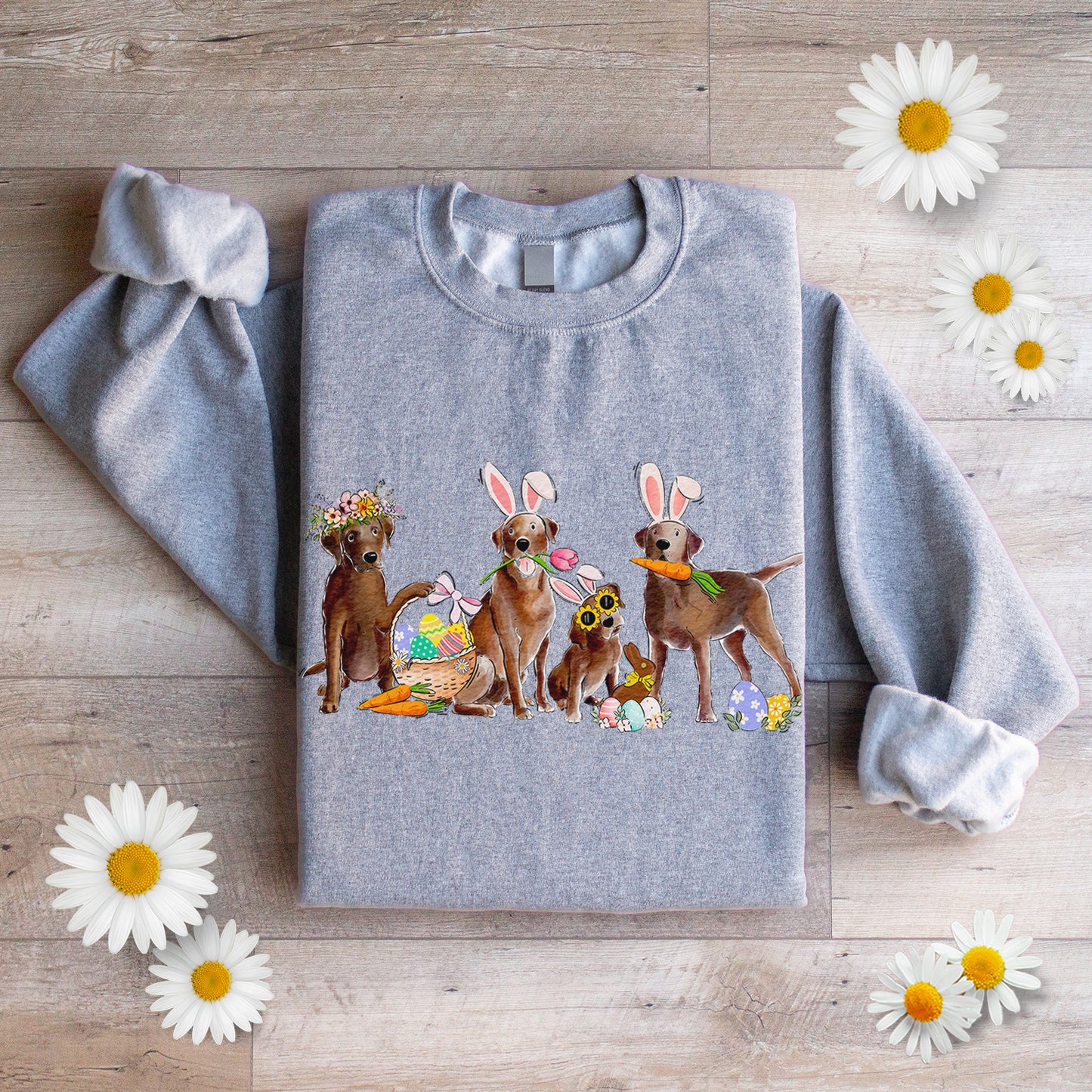 Chocolate Labs Easter Crewneck Sweatshirt