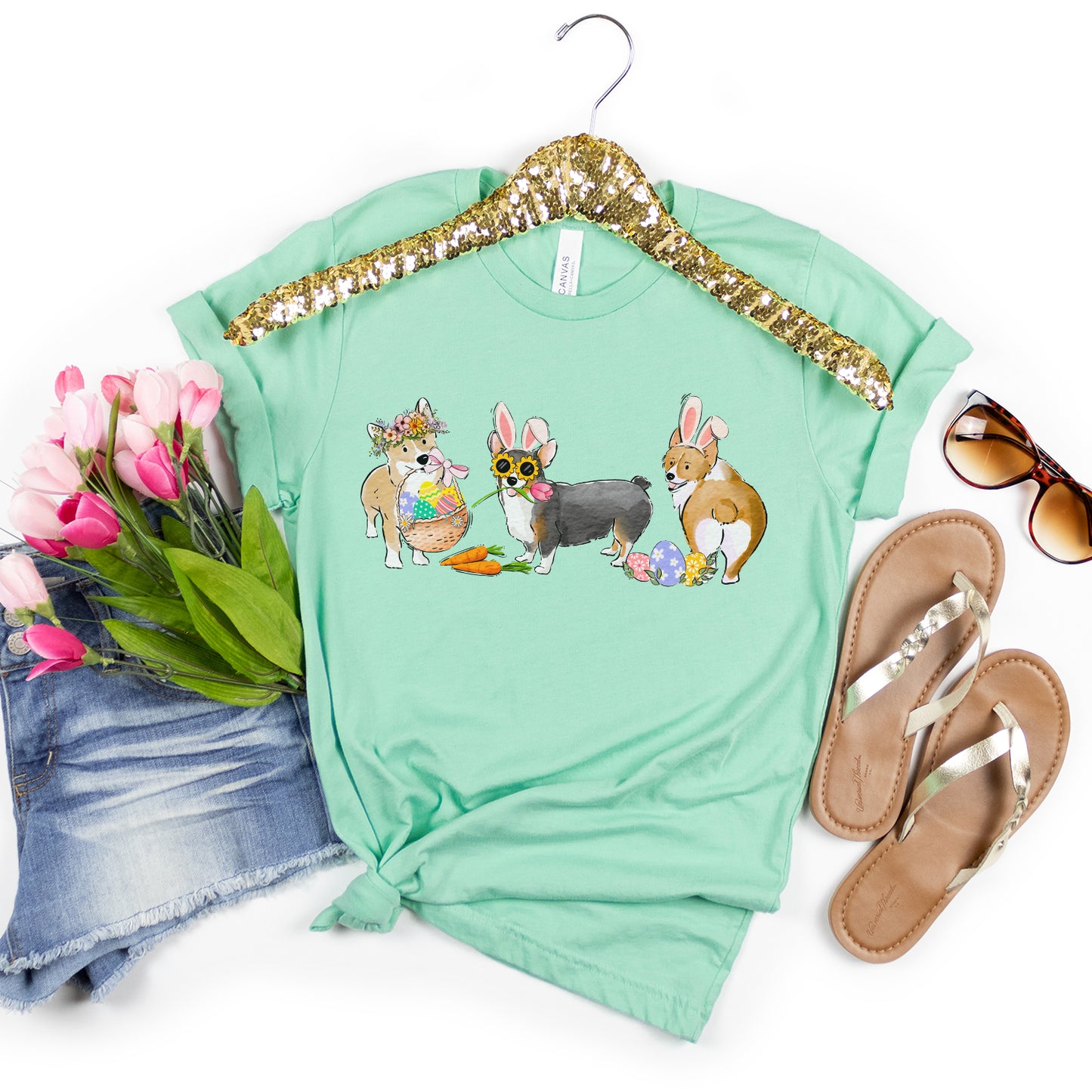 Corgi Easter T-Shirt