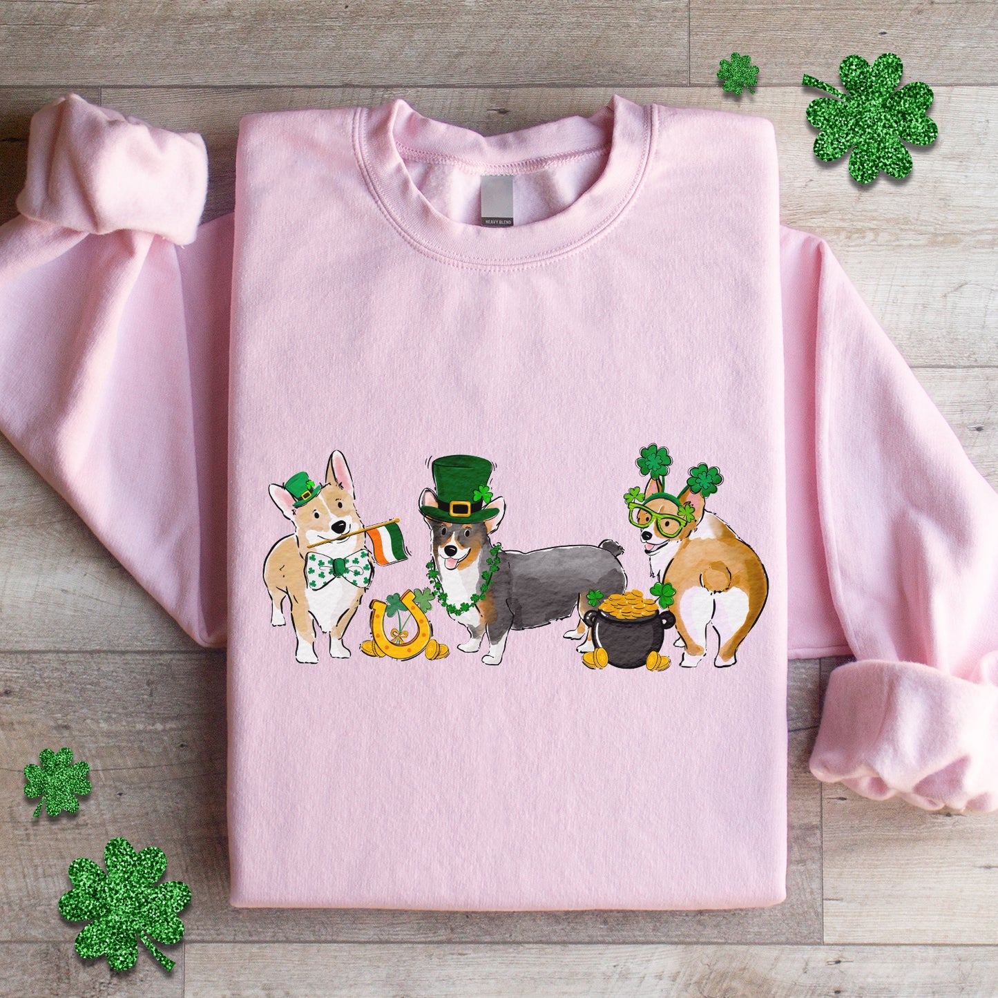 Corgi St. Patrick's Crewneck Sweatshirt