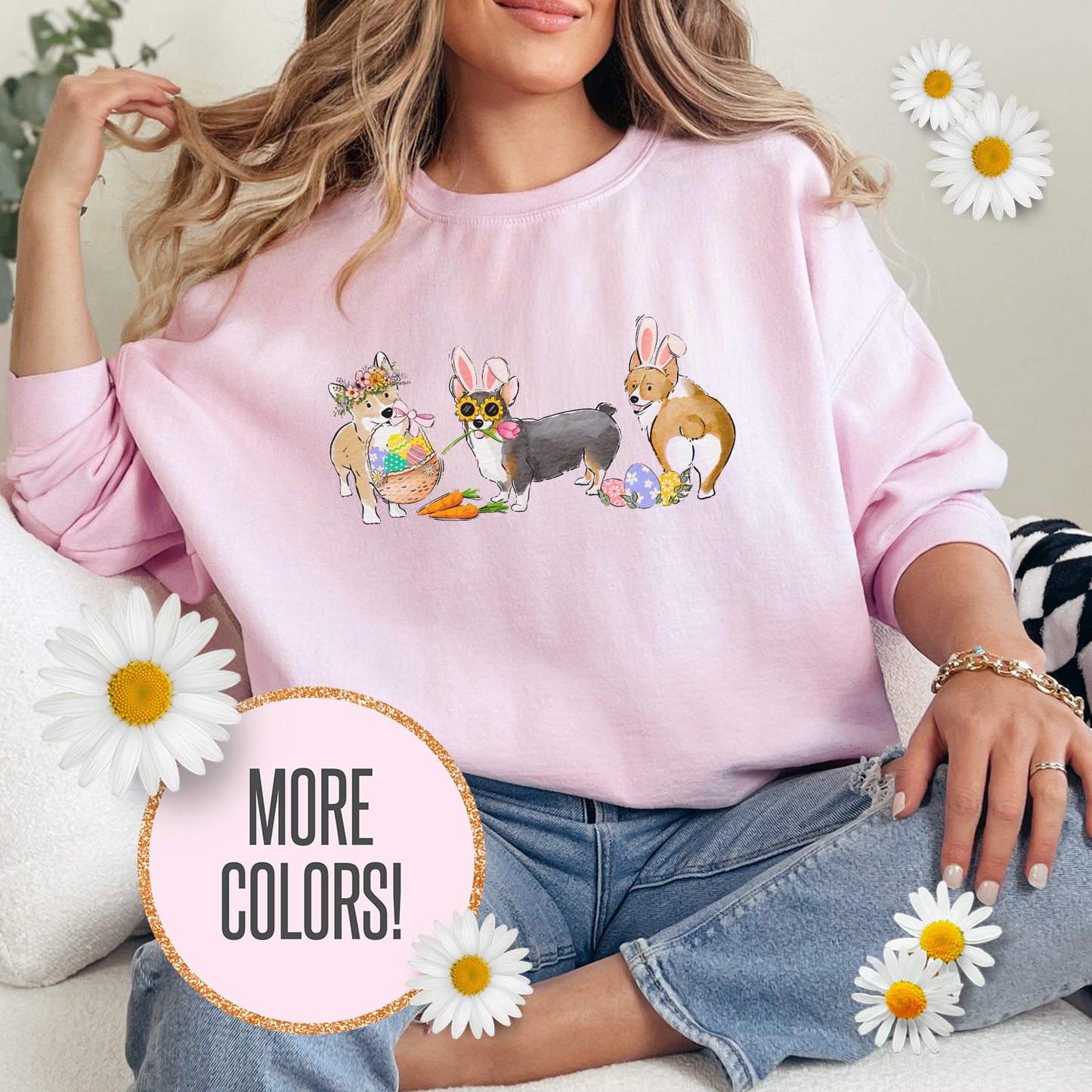 Corgi Easter Crewneck Sweatshirt