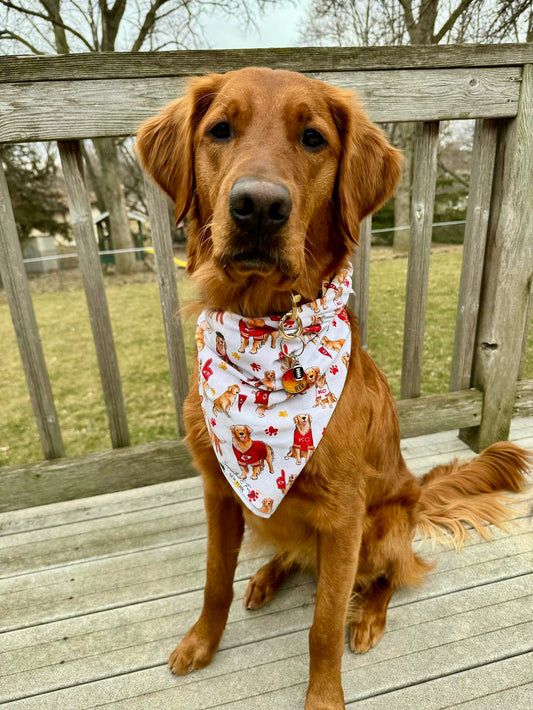 Kansas City Golden Retriever Bandana