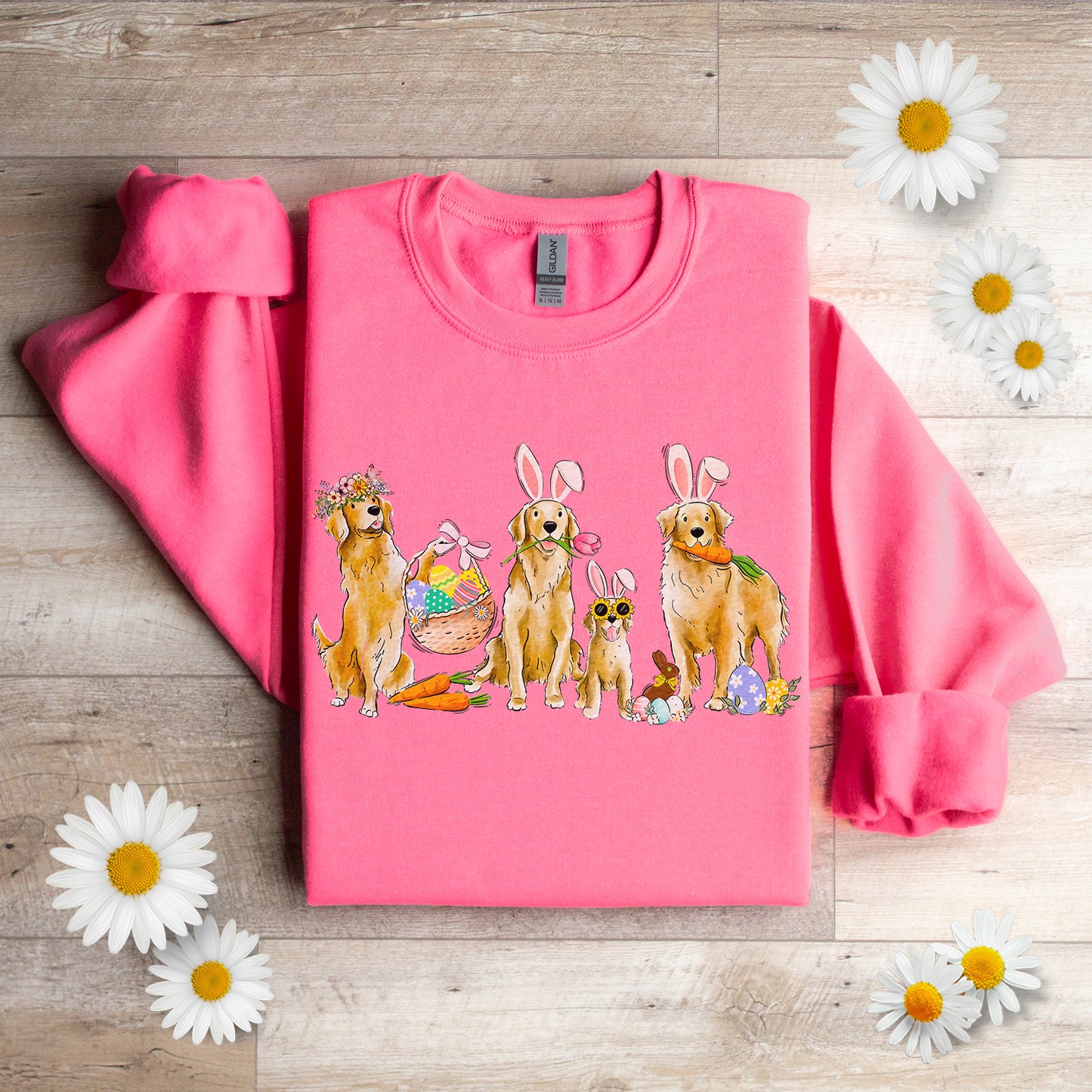 Golden Retriever Easter Crewneck Sweatshirt