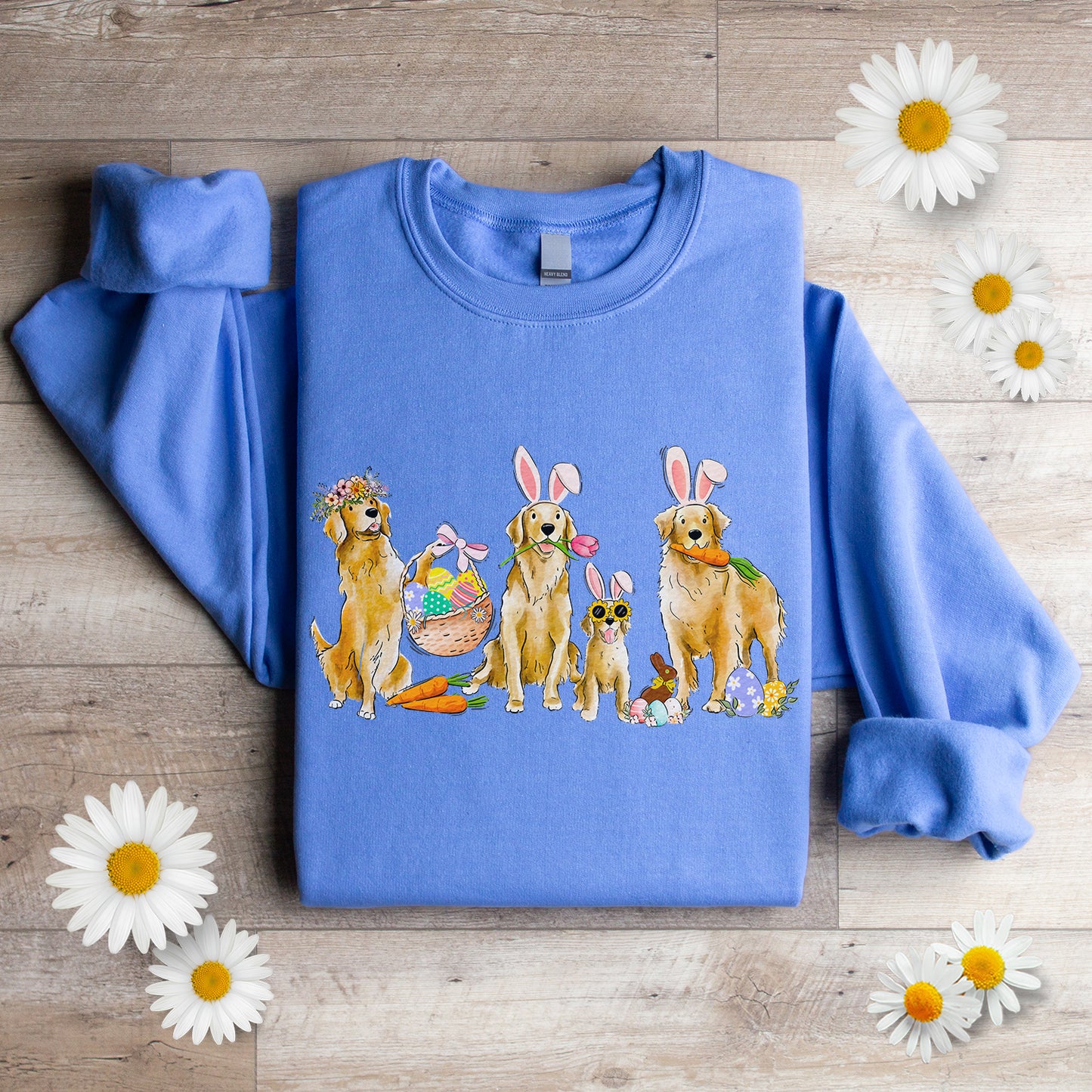 Golden Retriever Easter Crewneck Sweatshirt