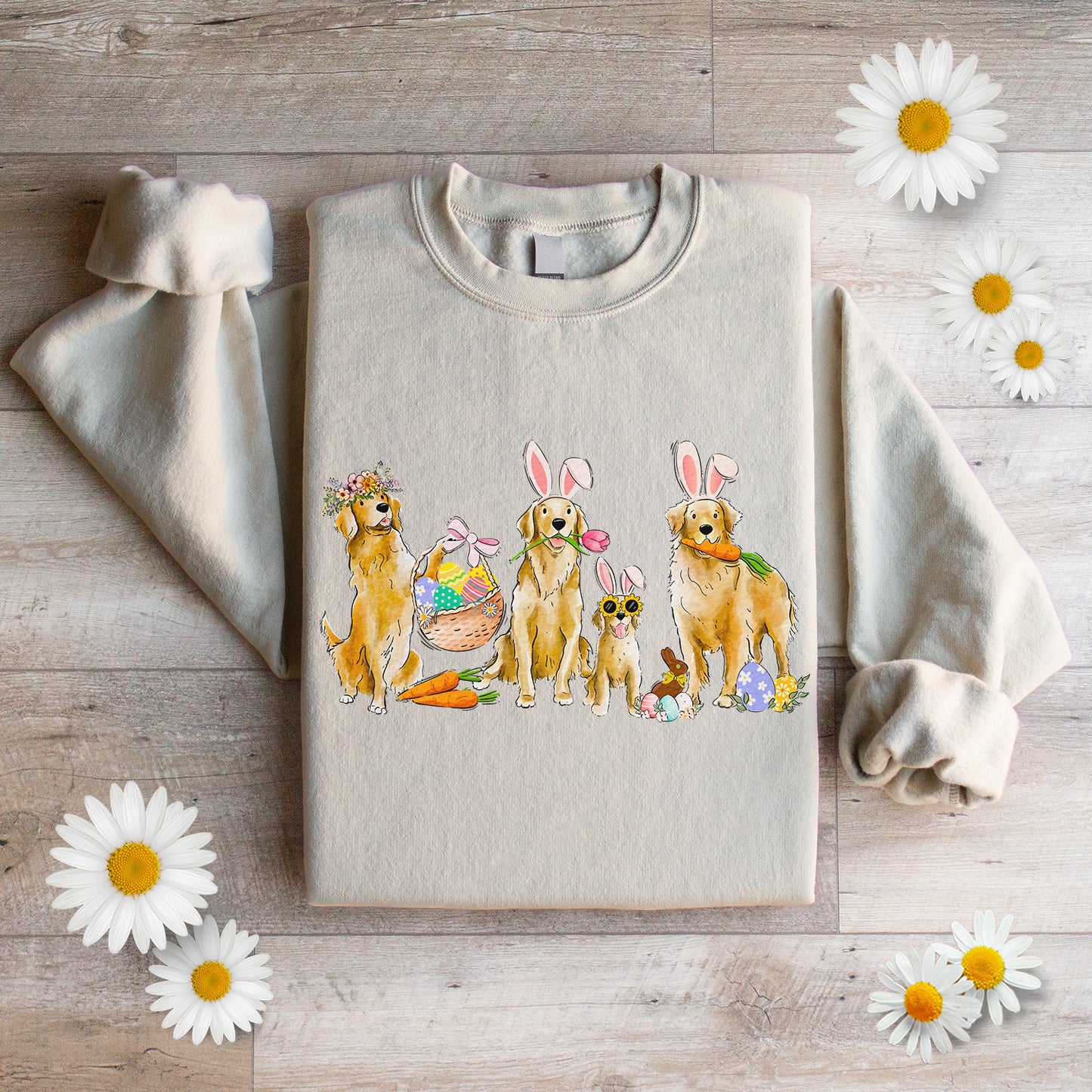 Golden Retriever Easter Crewneck Sweatshirt