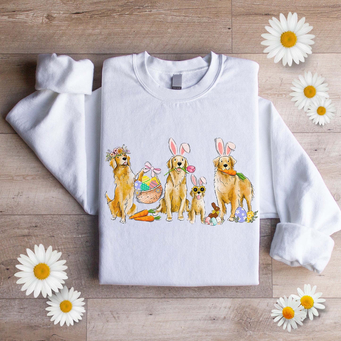 Golden Retriever Easter Crewneck Sweatshirt