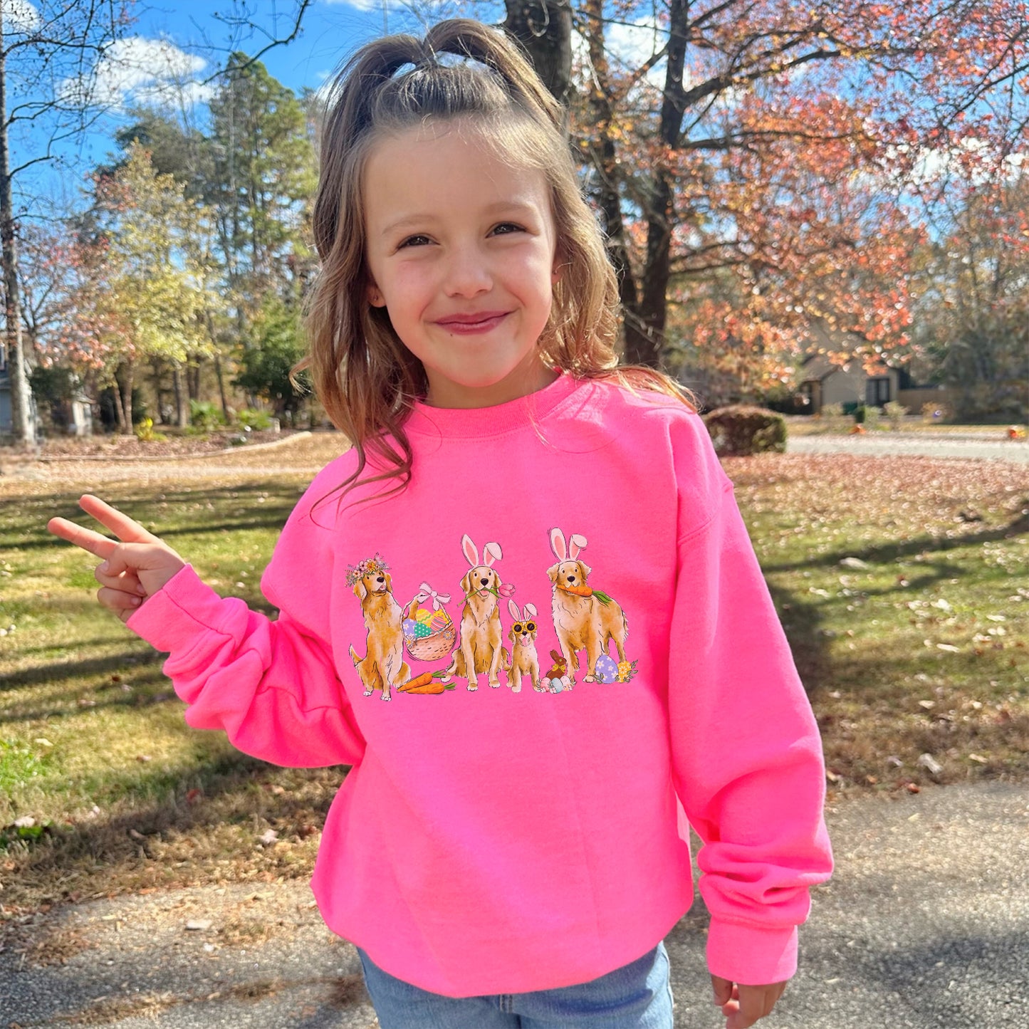 Golden Retriever Easter YOUTH Sweatshirt