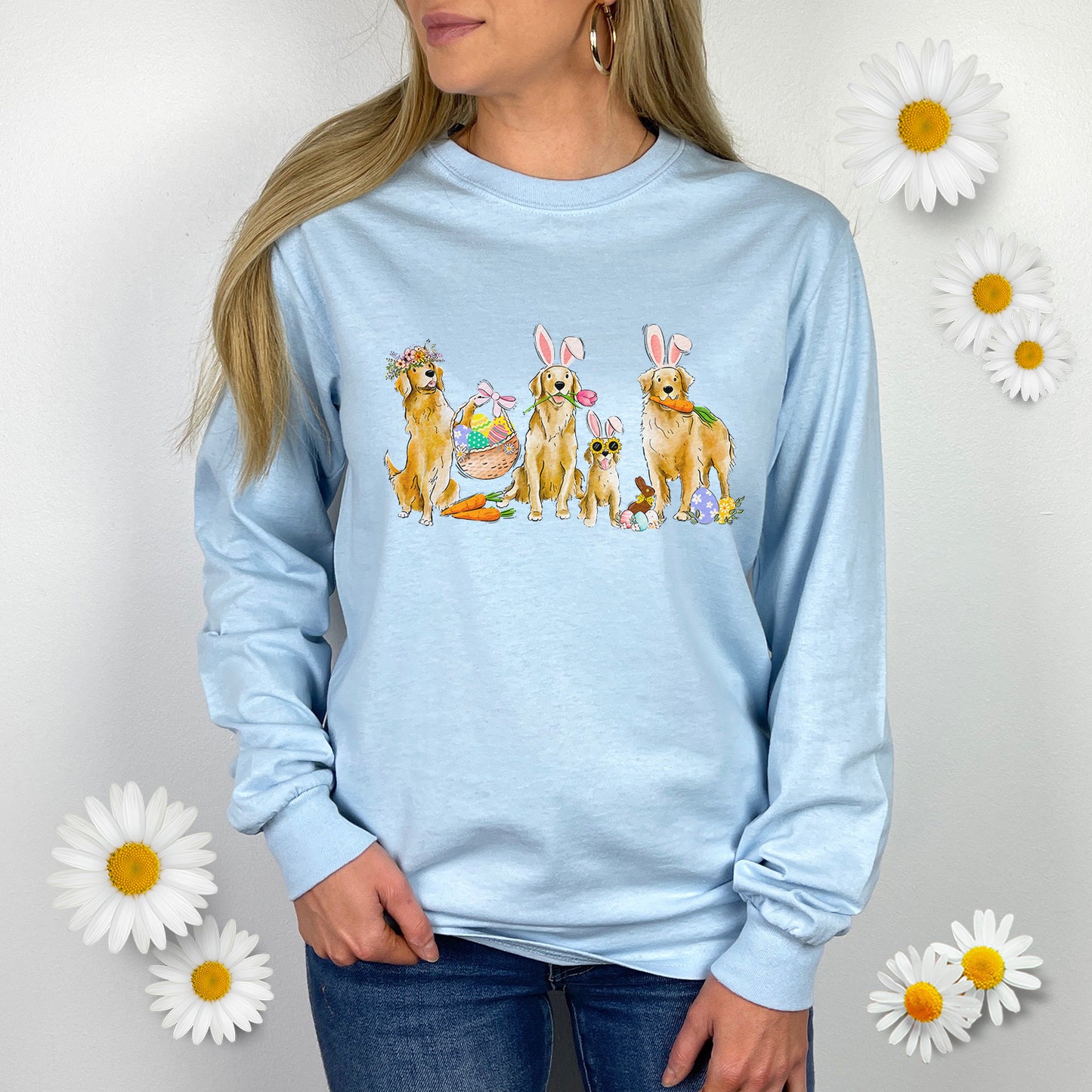Golden Retriever Easter Long Sleeve T-Shirts