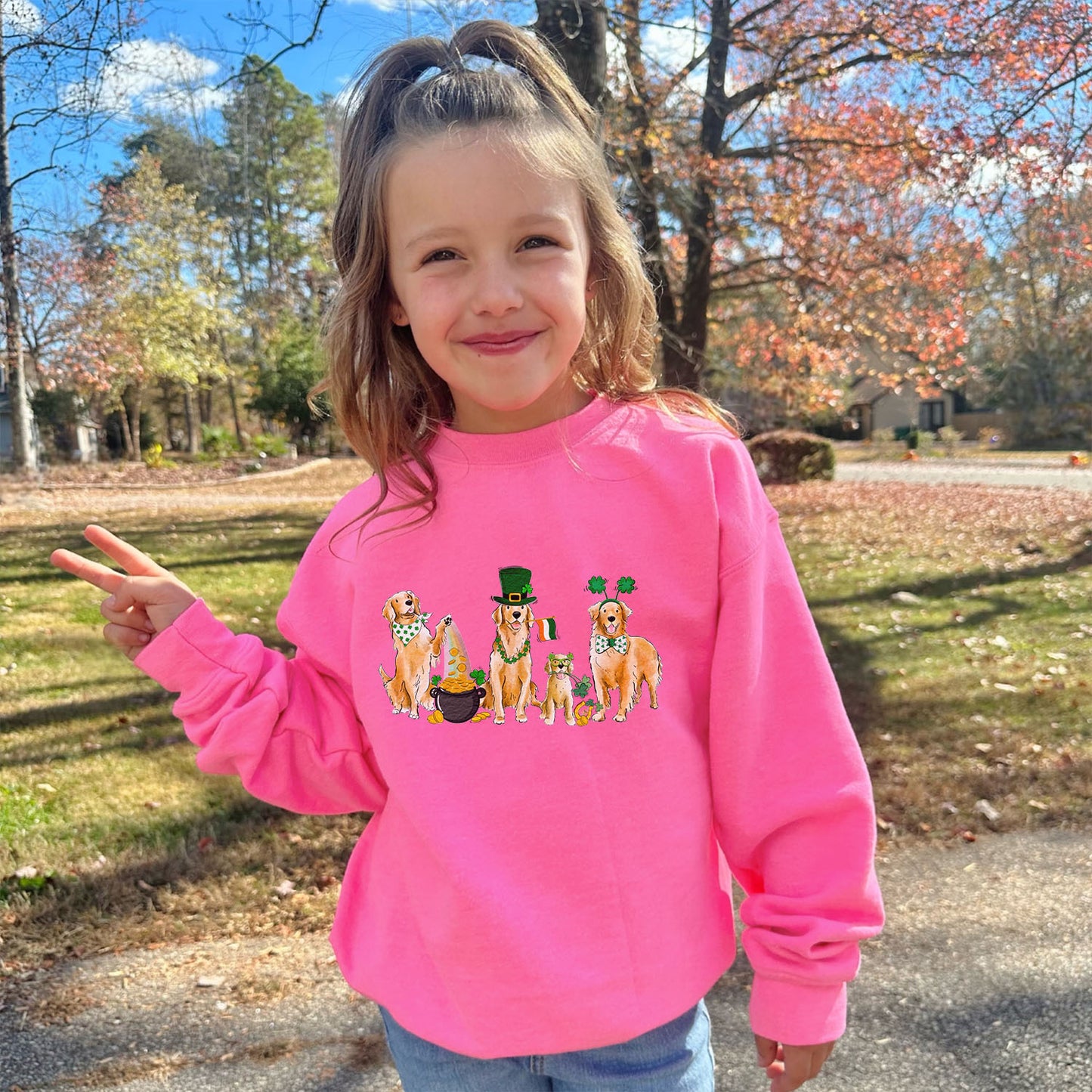 Golden Retriever St. Patrick's YOUTH Sweatshirts