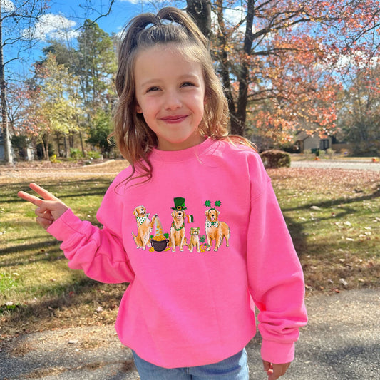 Golden Retriever St. Patrick's YOUTH Sweatshirts