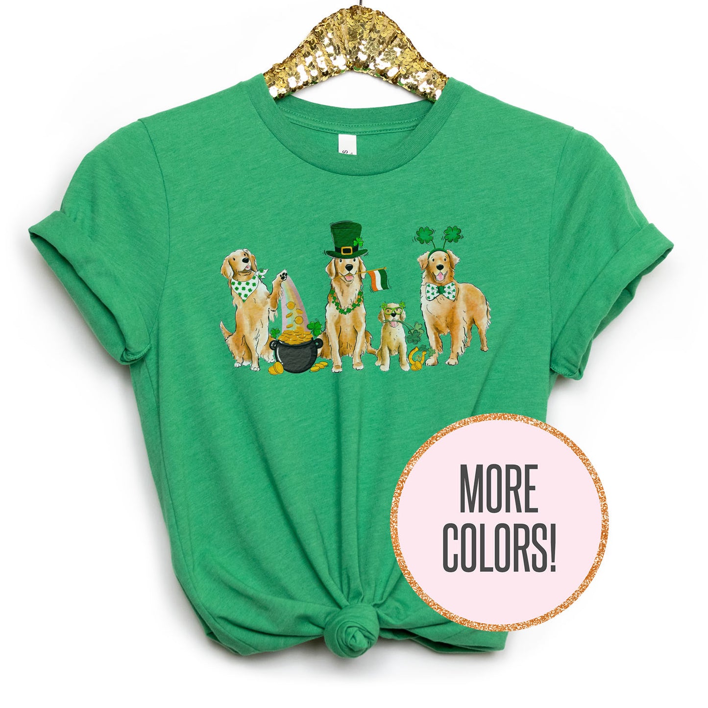 Golden Retriever St. Patrick's Day T-Shirts
