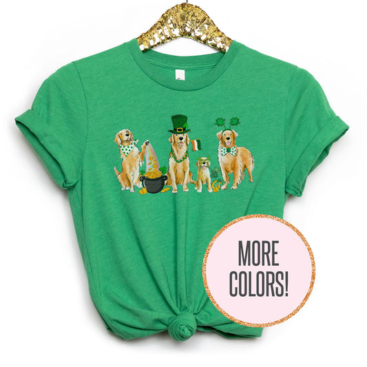 Golden Retriever St. Patrick's Day T-Shirts