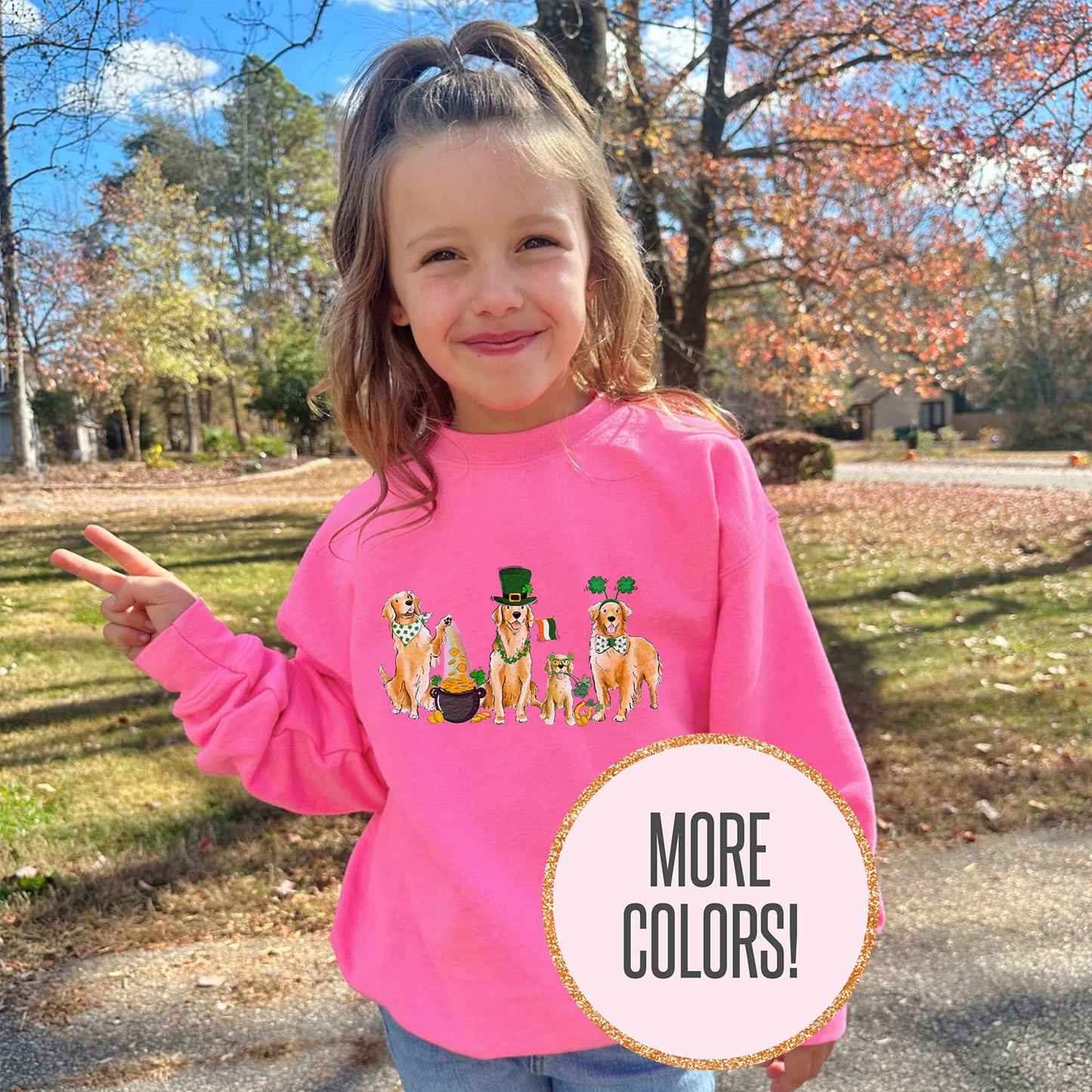 Golden Retriever St. Patrick's YOUTH Sweatshirts