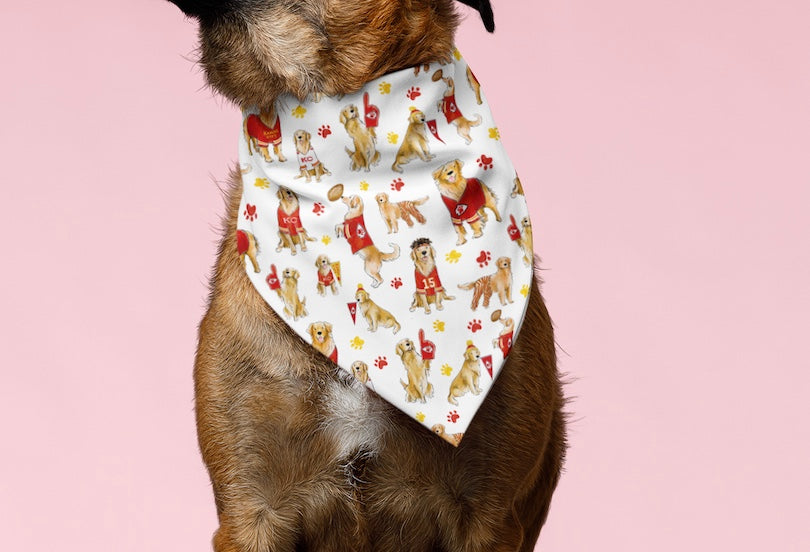 Kansas City Golden Retriever Bandana